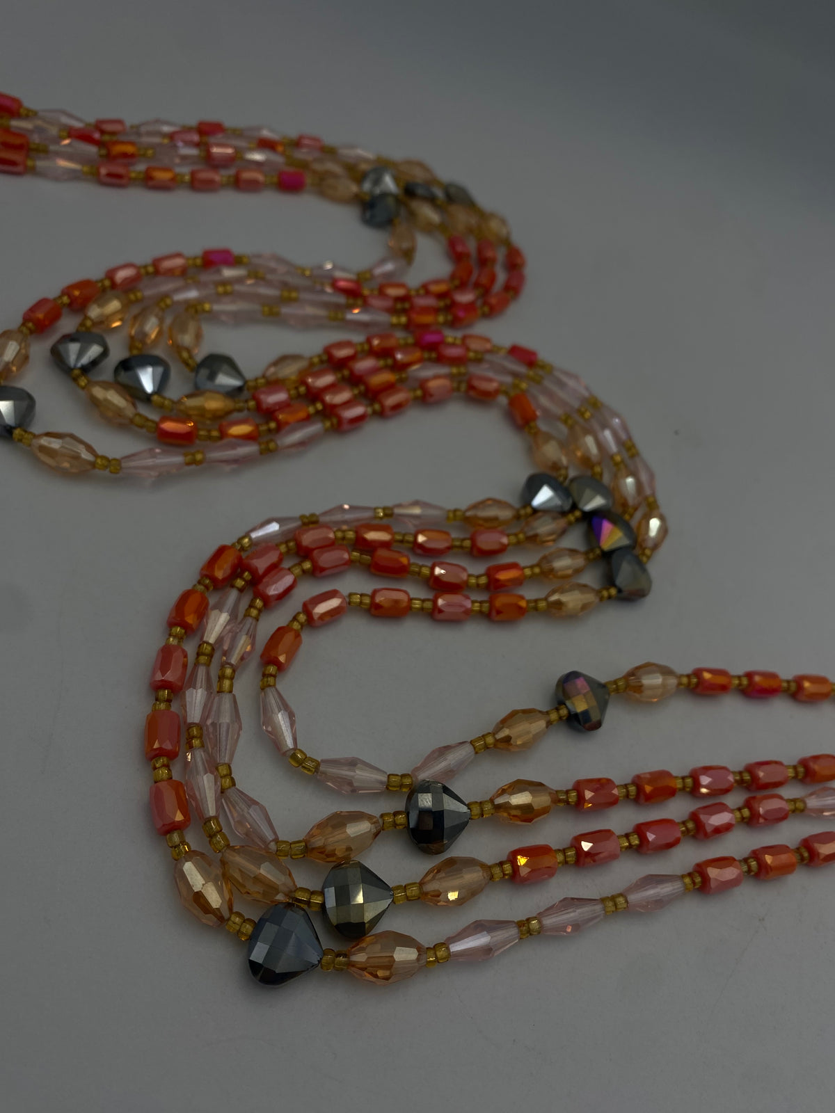 Orange Crystal Waist Bead 45”| 1 PC