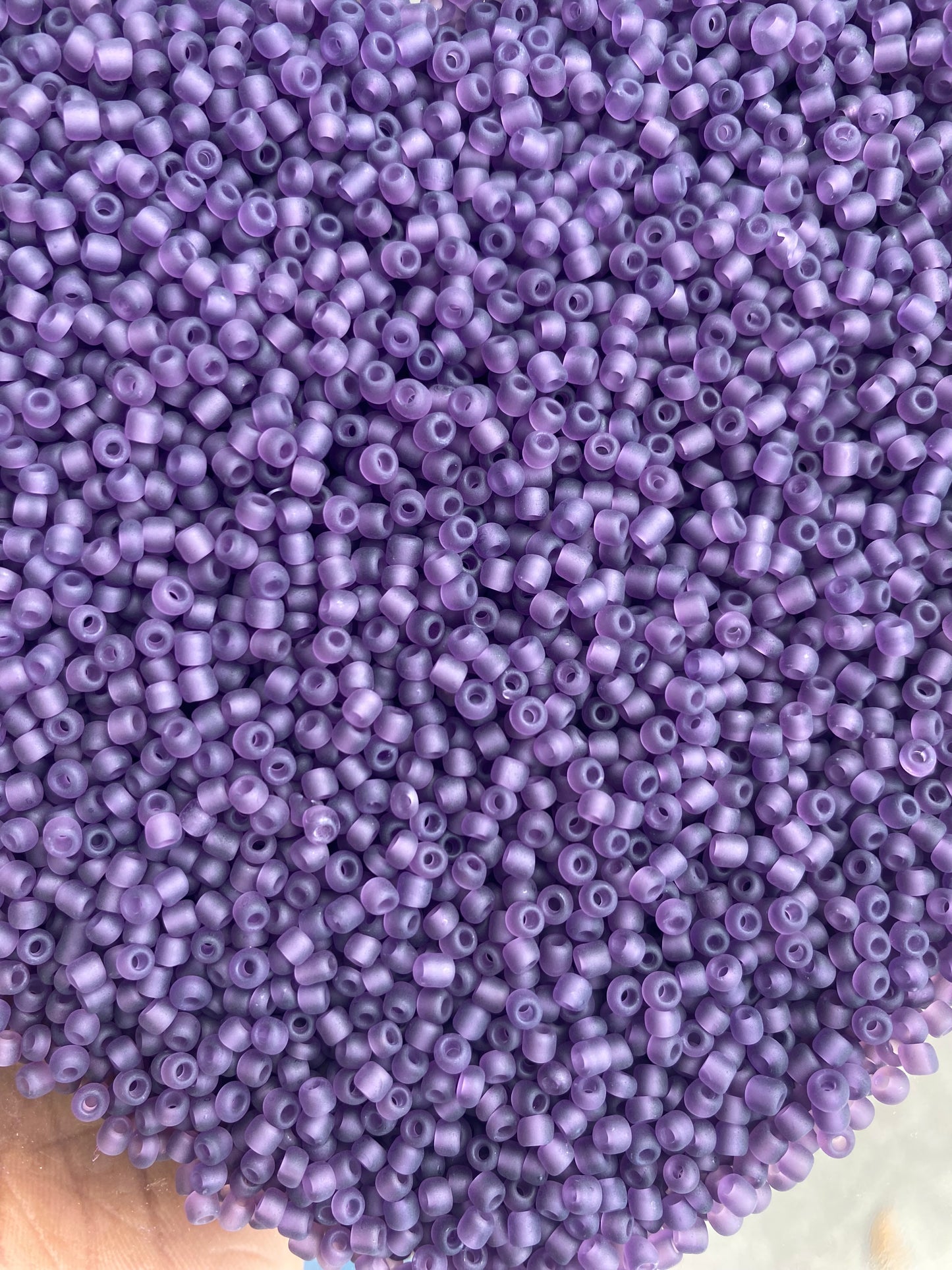 Deep Velvety Purple- Frosted purple 3mm- 8/0 beads, Purple beads, 8/0 Seed Beads Glass Beads, 450 Grams,
