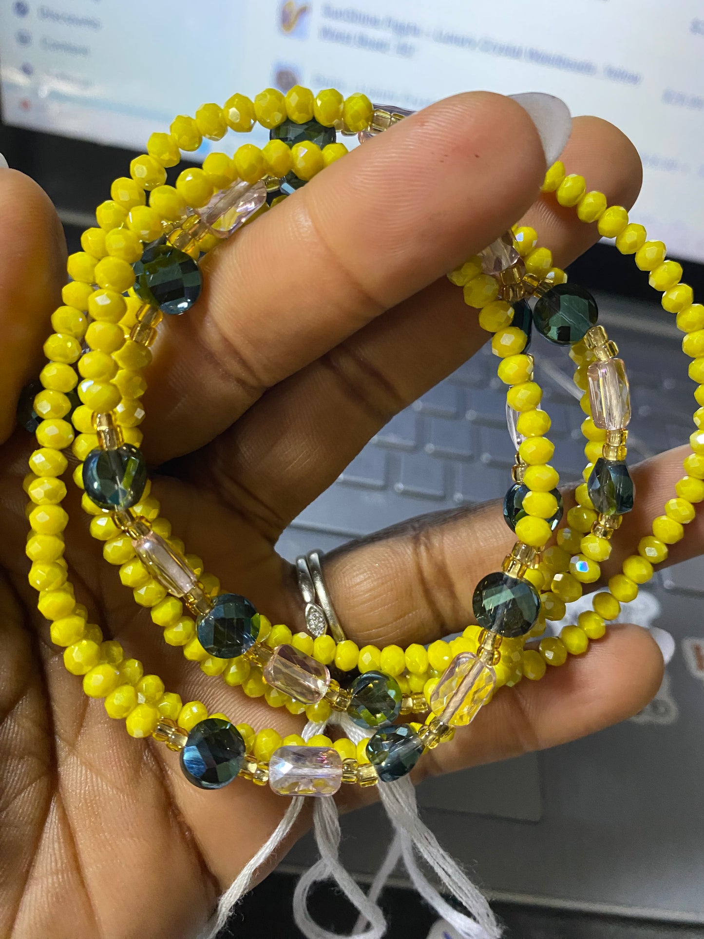 Mini Crystal WaistBeads- Assorted Luxury-WaistBeads- 45”- 50”