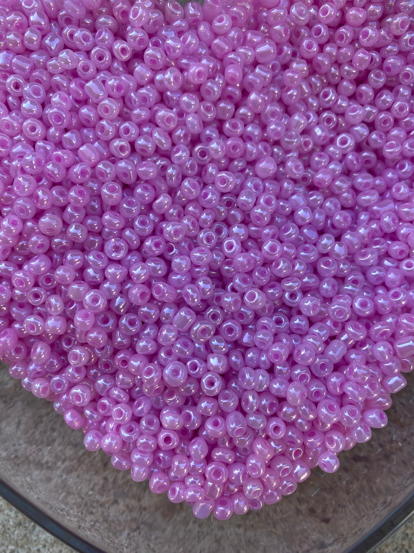 Light bubblegum pink - Soft Pearly Pink Seed Bead Mix - 4mm- 6/0 Glass Seed Beads For Jewelry Making, DIY Waist beads, Bracelet Necklace Earrings 450 grams