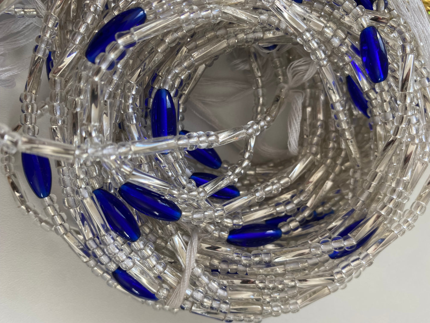 Wholesale African Waist Beads – Crystal Tie-On Strands 30”-36” (Bulk 25pcs Pack)