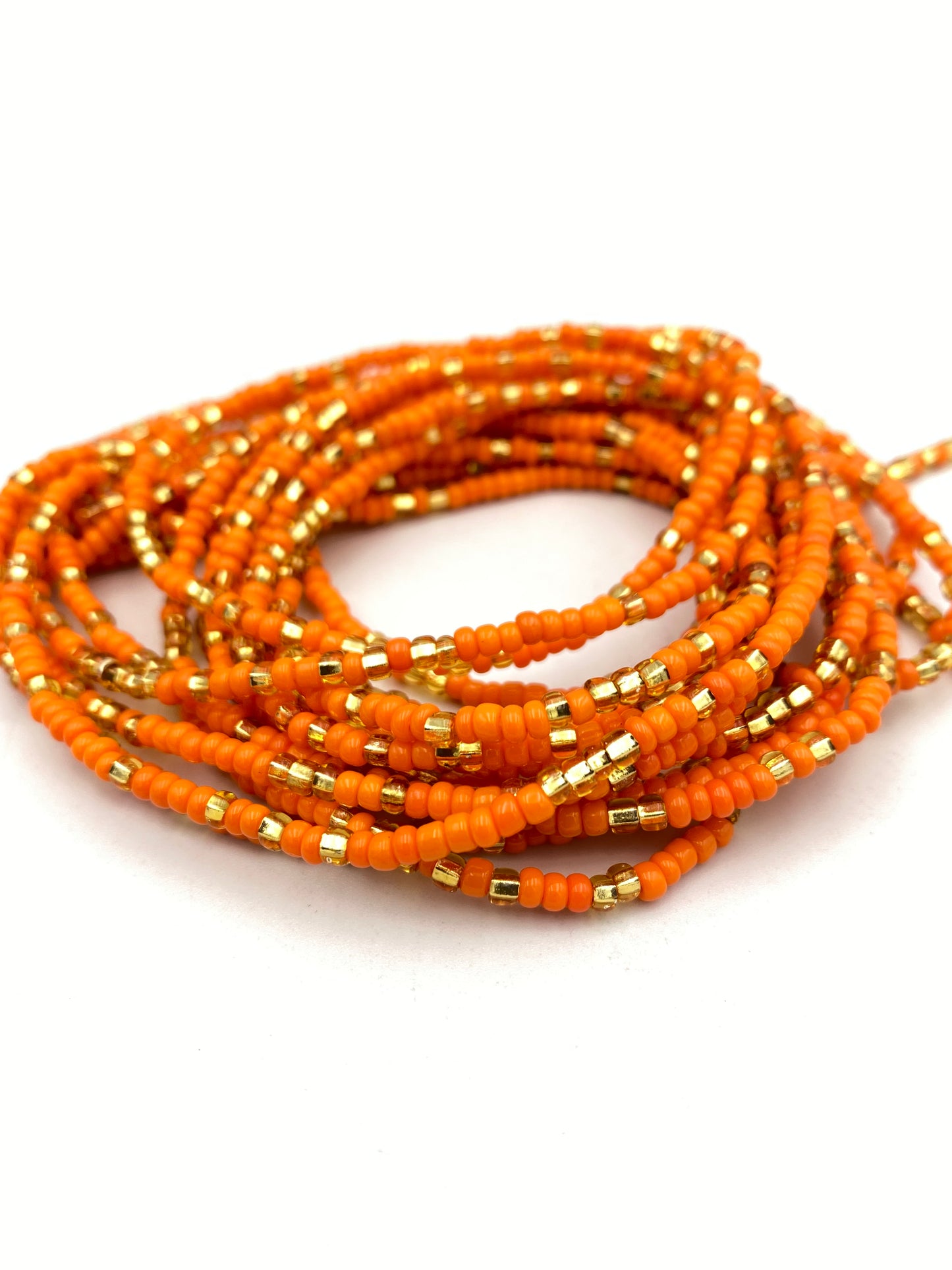 Gold & Orange Waist Bead