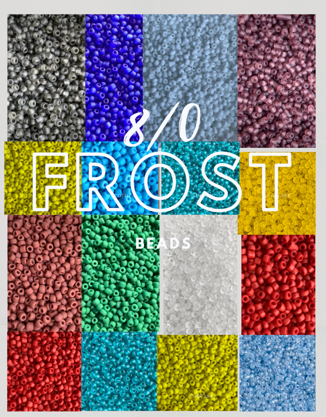 8/0 Frost Glass Beads- 3mm Glass Seed Beads For Jewelry Making, DIY Waist beads, Bracelet Necklace Earrings- 450