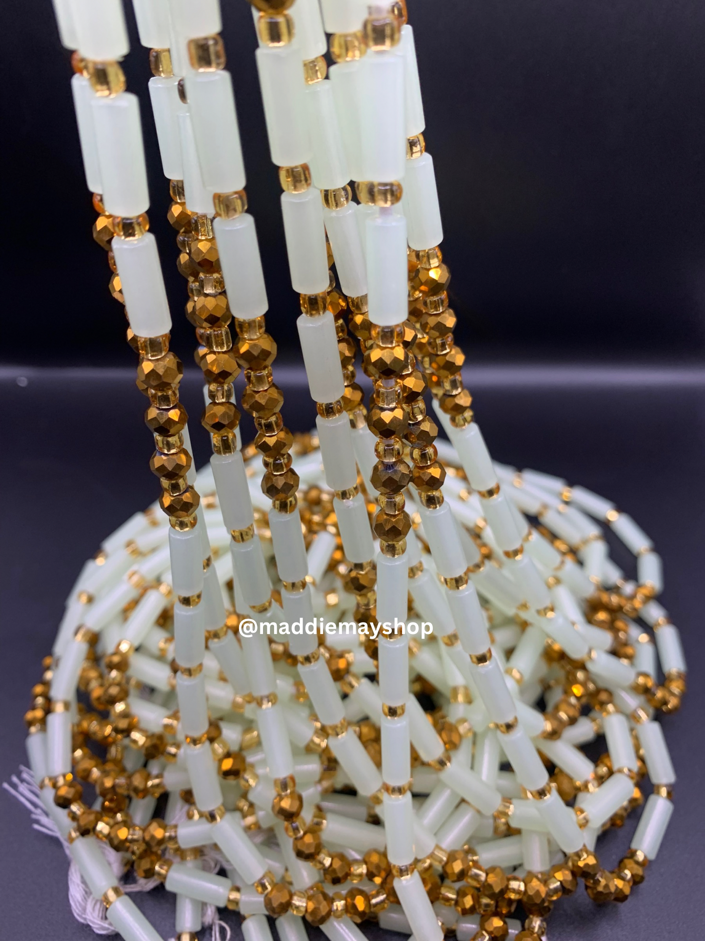 Inez~ Glow in the Dark Waist Bead with Crystals