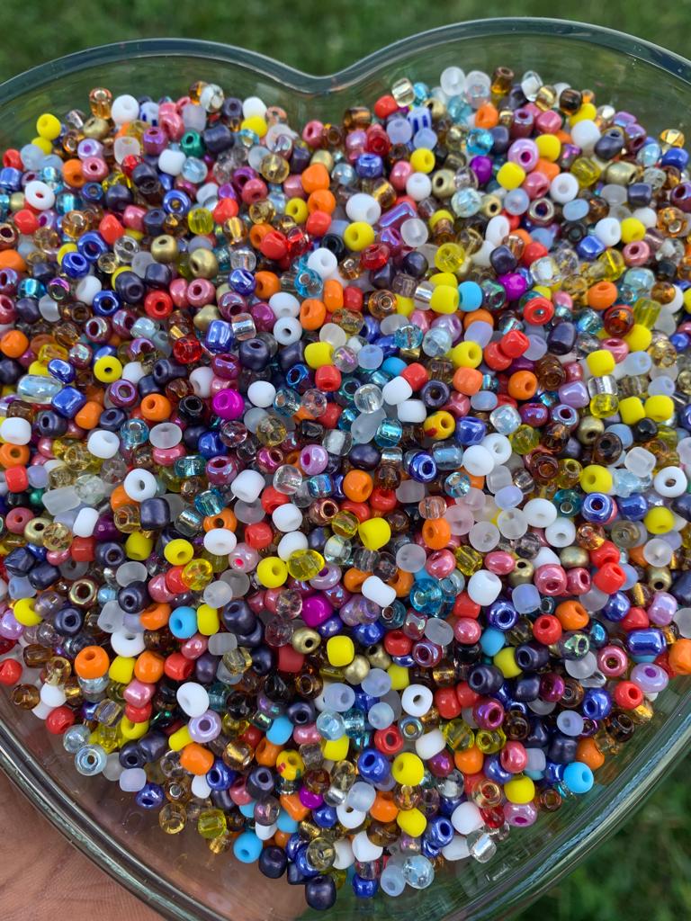 4mm Mixed Seed Beads Glass, Size 6/0 glass beads, Seed Beads Bulk