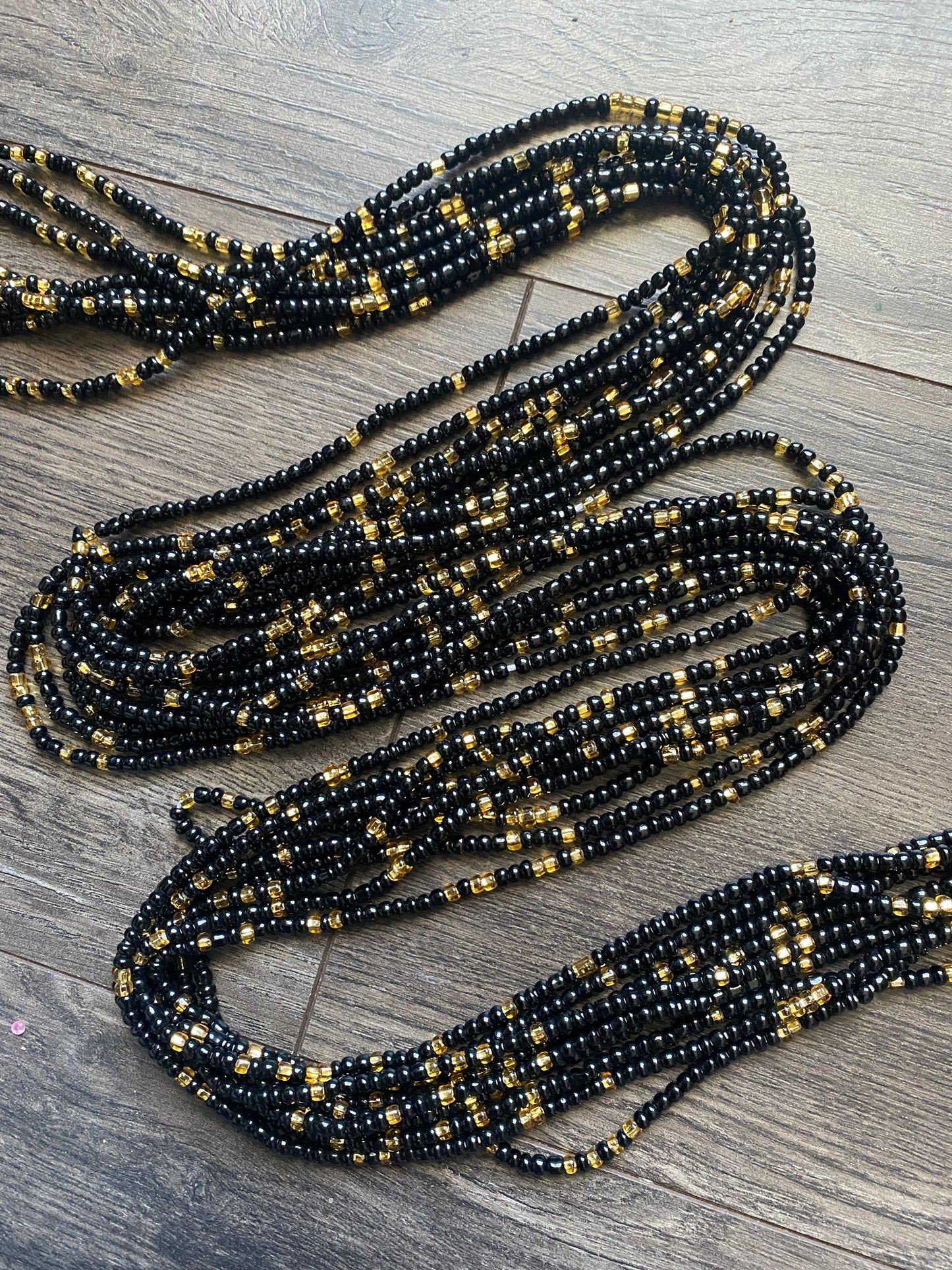 Black and Gold Waist Bead