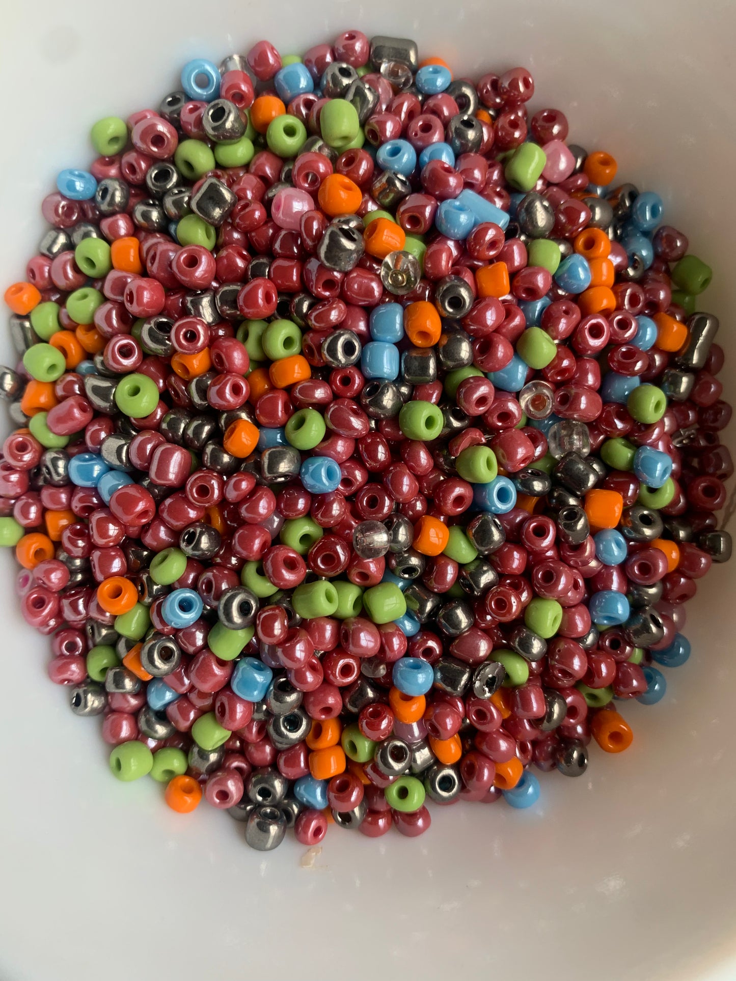 Mixed Seed Beads Glass Beads Size 6mm glass beads, Seed Beads Bulk, 450 grams