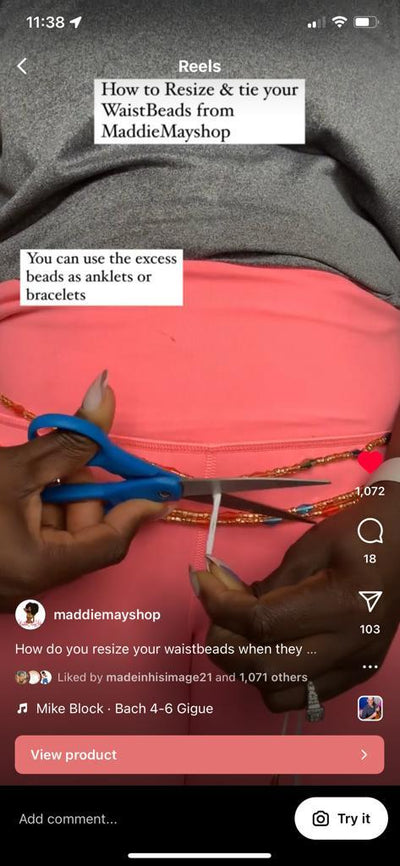 How to Tie your waist beads from MaddieMayShop
