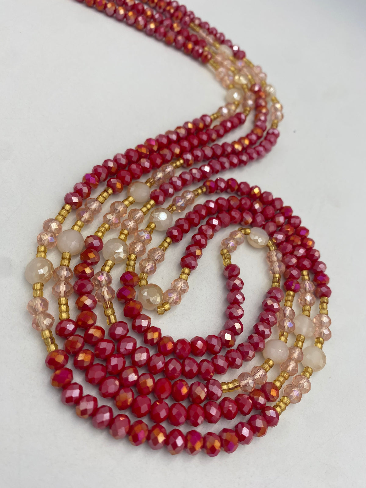 Red Crystal Waist Bead 45”| 1 PC