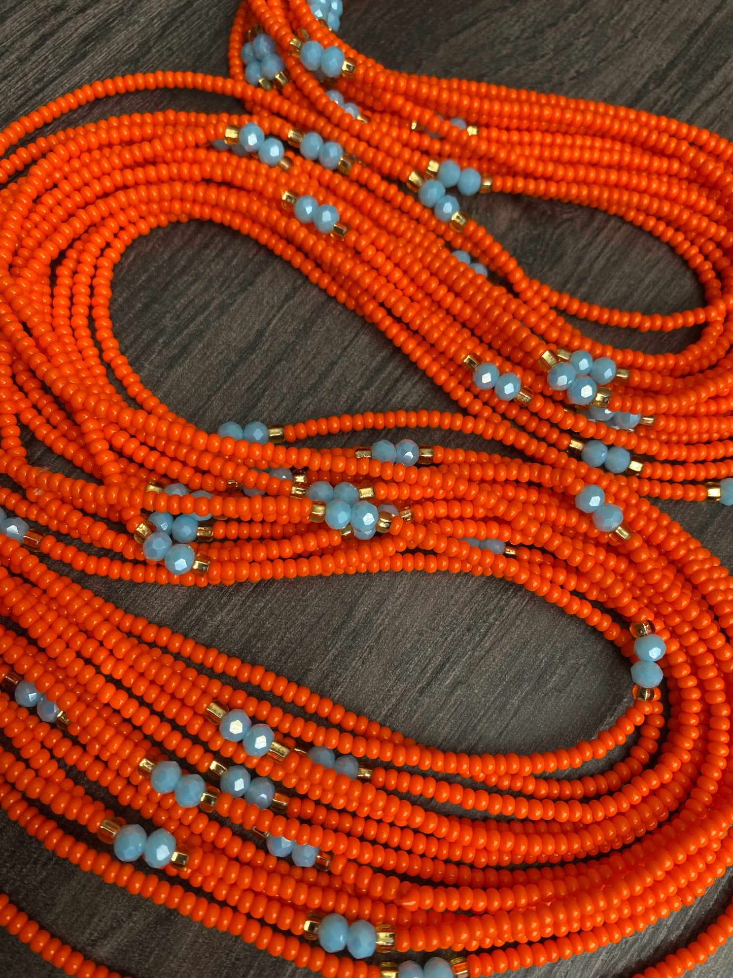 Harvest Horizon- Orange  Waist Beads