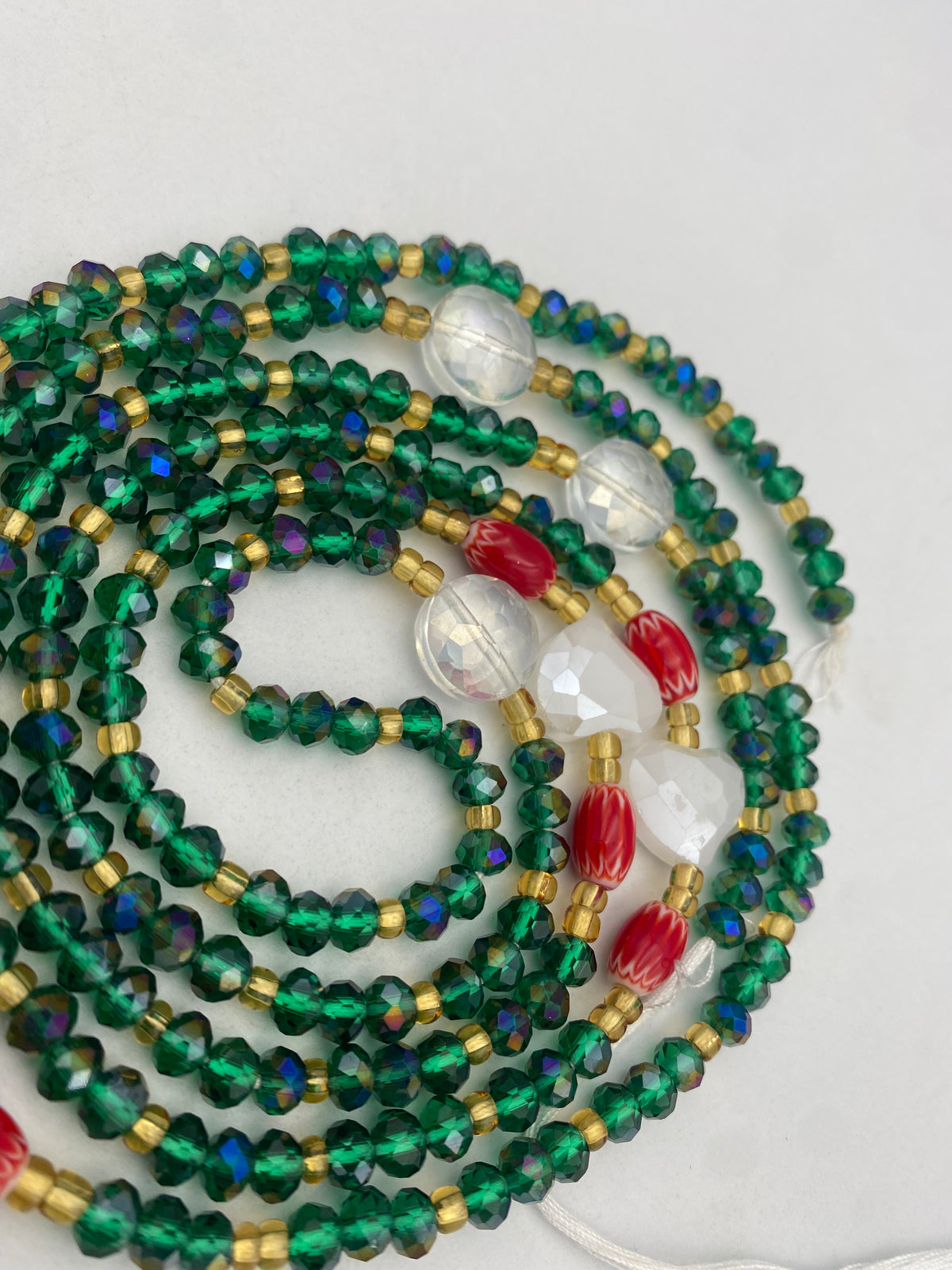 Green Crystal Waist Bead 45”| 1 PC
