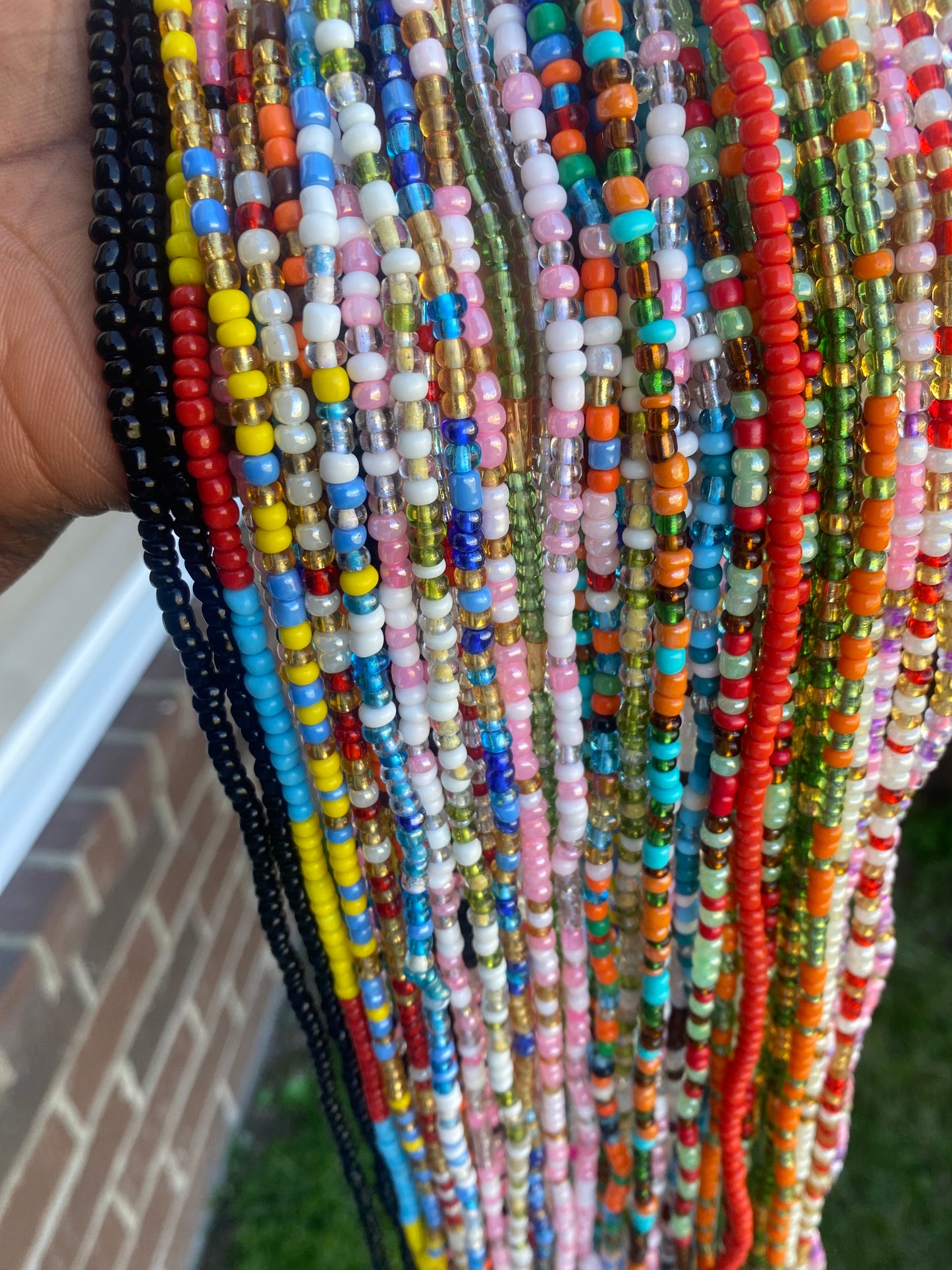 Wholesale  Waist Beads- Seed beads 6/0 Tie On 45”-50”