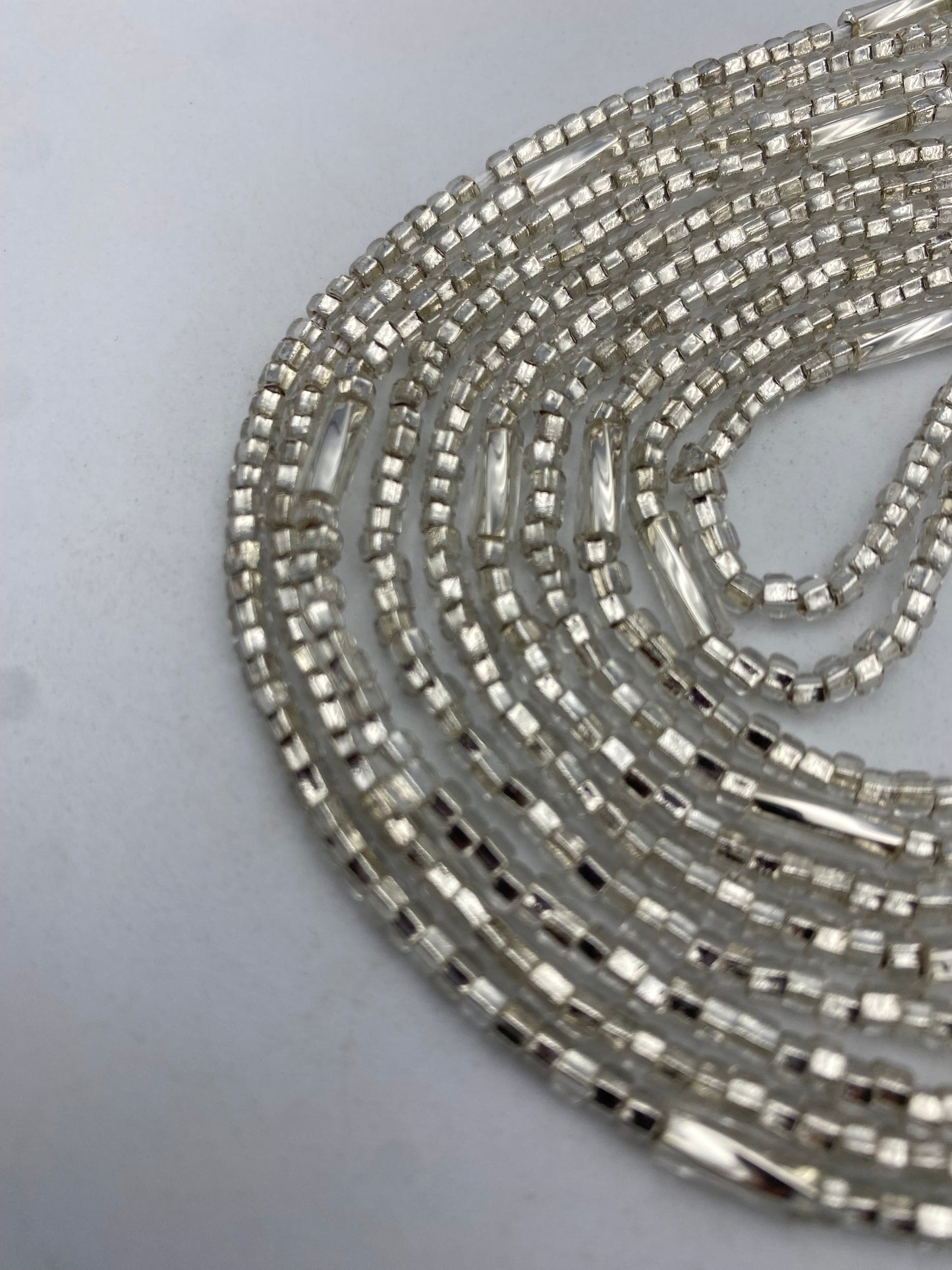 Silver Waist Beads | African Body Jewelry | Price per Waist Bead (45”-50”) – Tie-On (Copy)