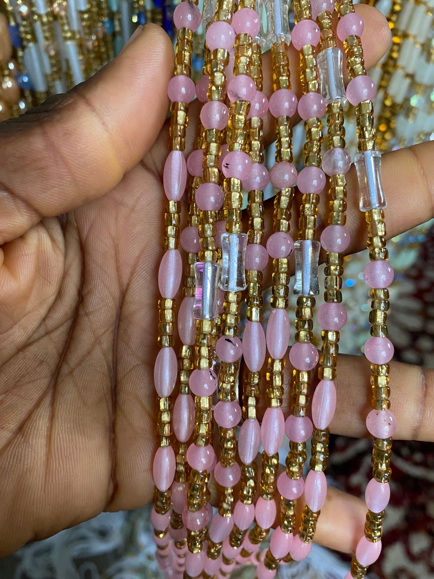 Wholesale Waist Beads | Glow in the dark | African Waist Beads for Resale | Randomly Chosen | 25 Waist Beads | 45"-50".