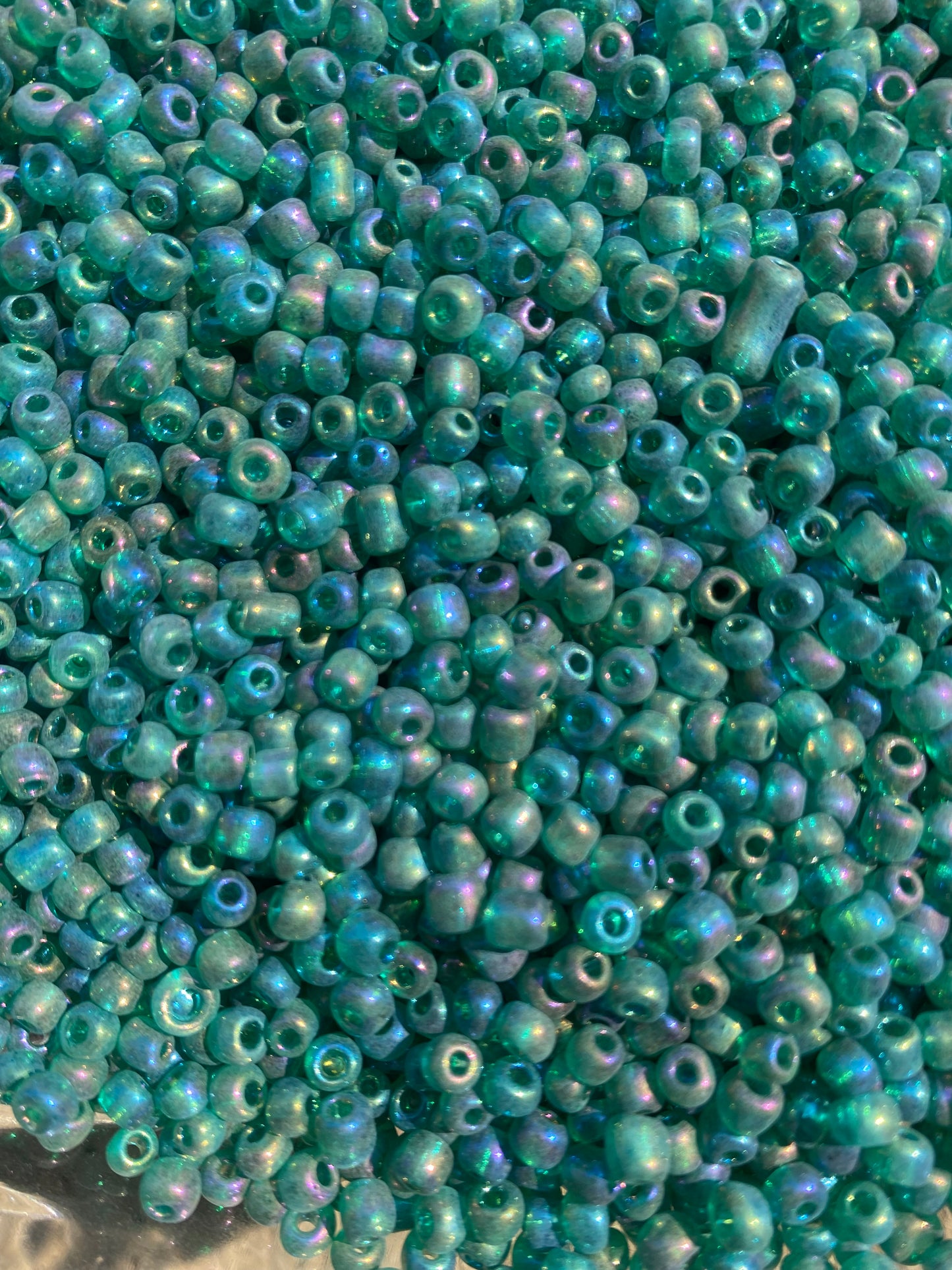 Teal-Shimmery teal Green  4mm- 6/0 Glass Seed Beads For Jewelry Making,  DIY Waist beads, Bracelet Necklace Earrings