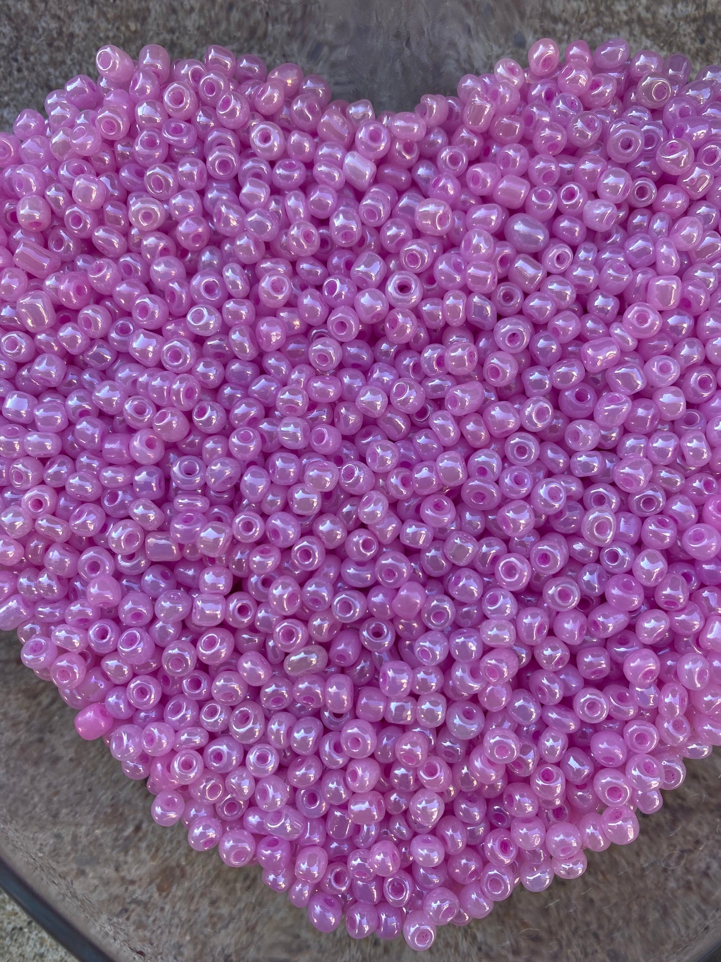Light bubblegum pink - Soft Pearly Pink Seed Bead Mix - 4mm- 6/0 Glass Seed Beads For Jewelry Making,  DIY Waist beads, Bracelet Necklace Earrings 450 grams