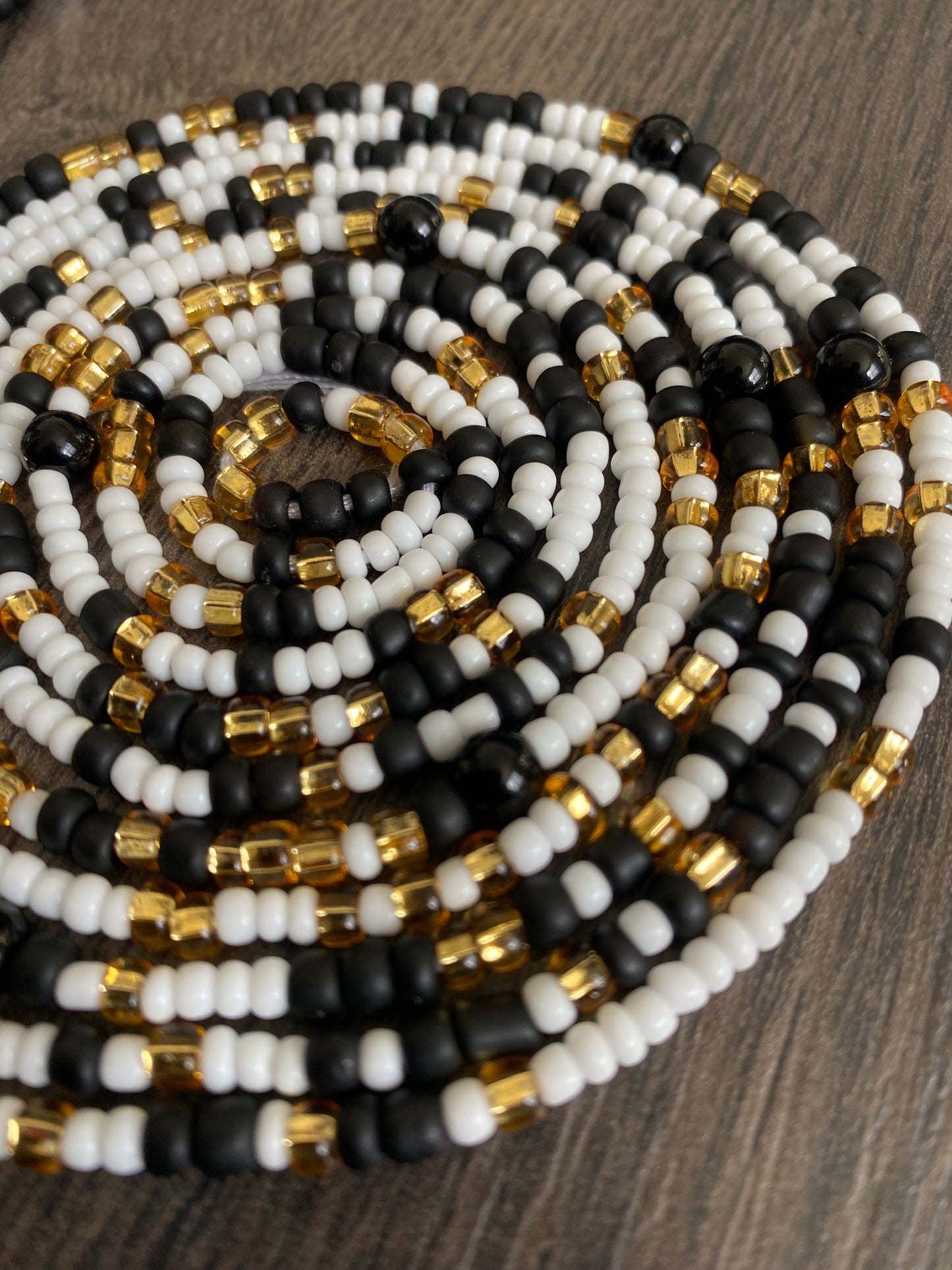 Precious~ Waist Bead with Onyx Gemstones - Tie on