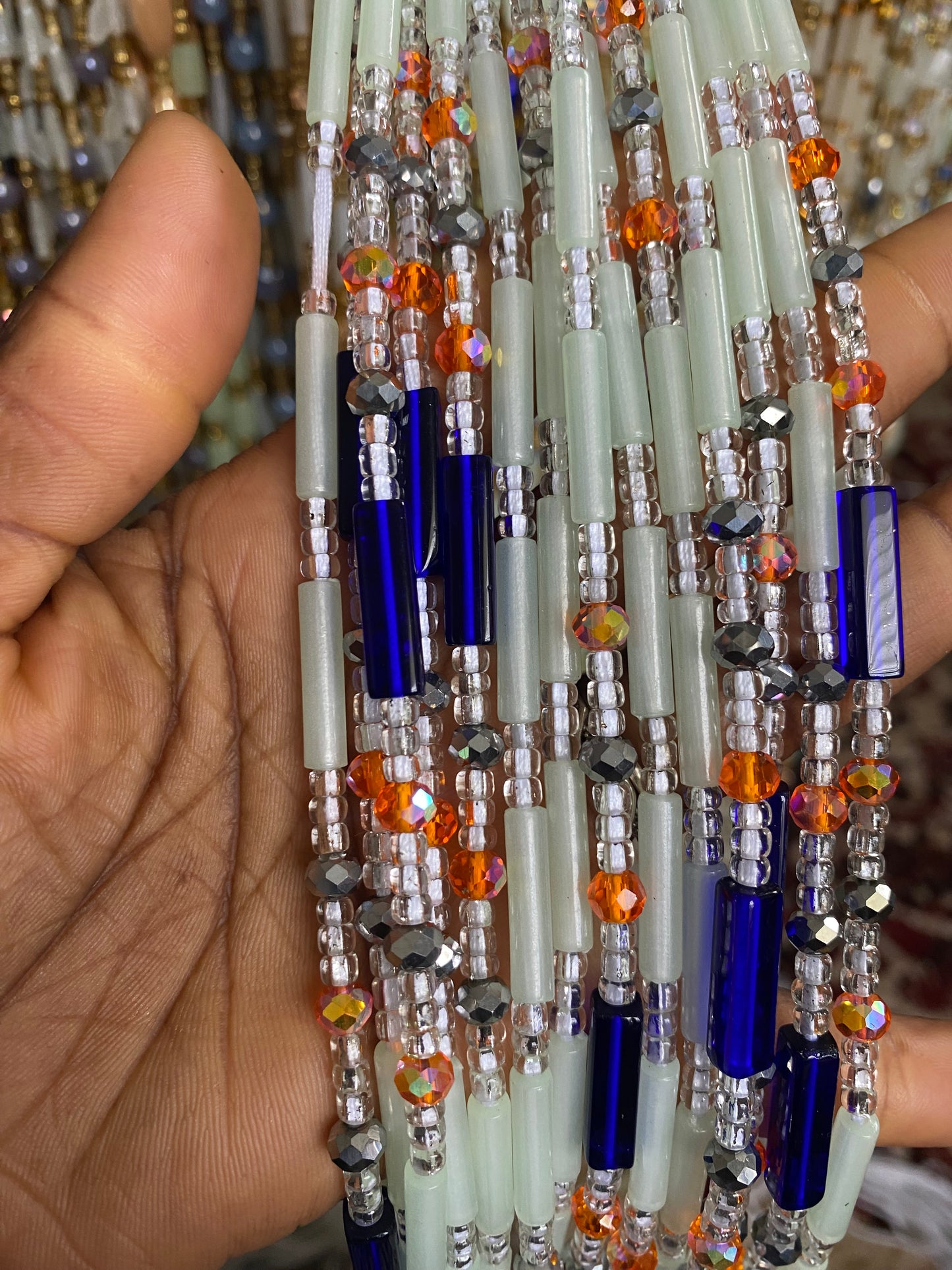 Wholesale Waist Beads | Glow in the dark | African Waist Beads for Resale | Randomly Chosen | 25 Waist Beads | 45"-50".