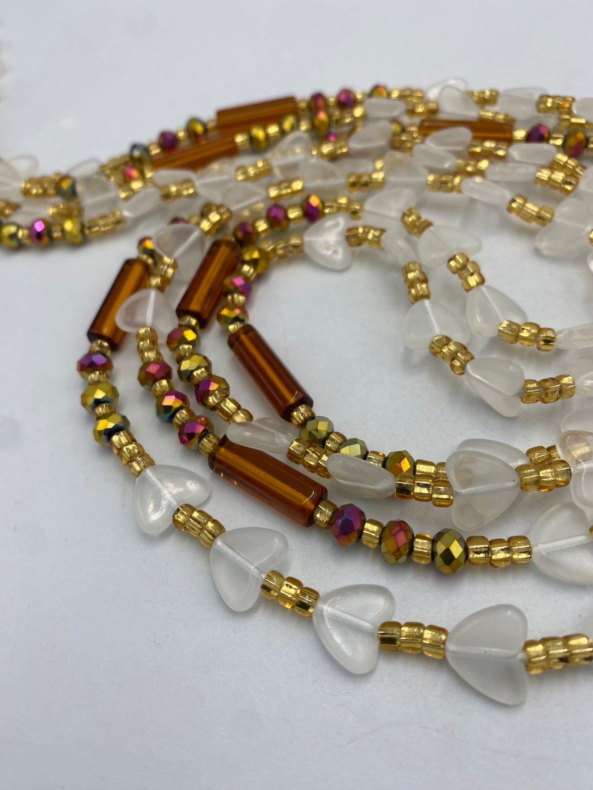 Subtle Glow in the dark Heart|Love  Waist Beads