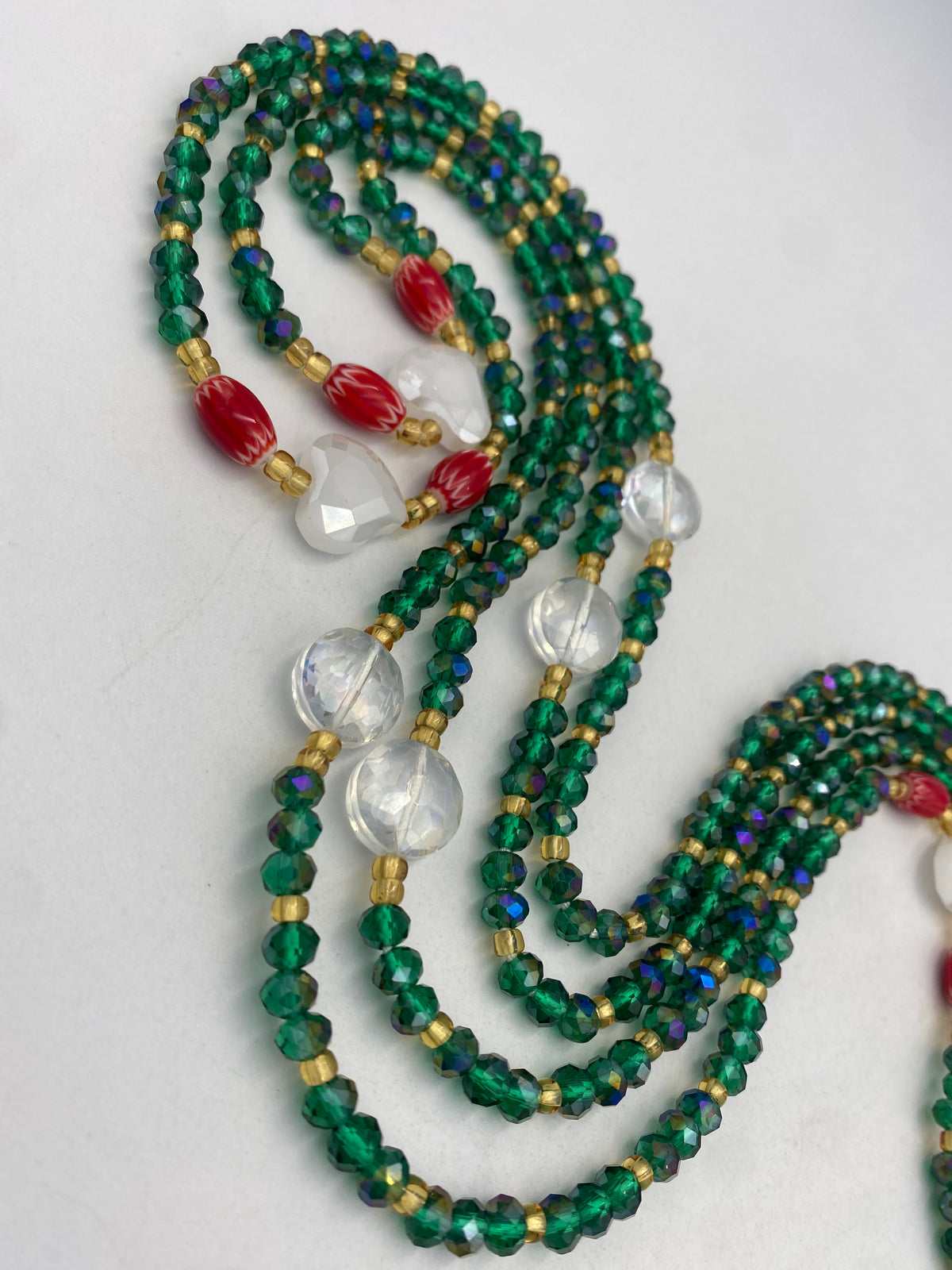 Green Crystal Waist Bead 45”| 1 PC