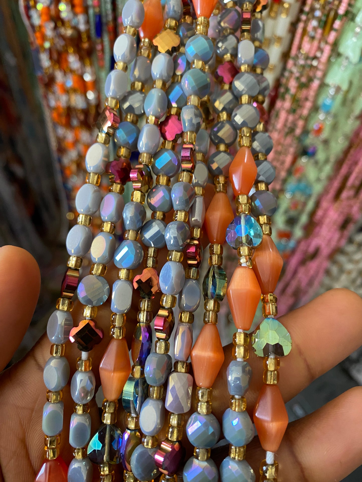 Dust & Diamond- Waistbead-  Luxury Crystal WaistBead - Tie On