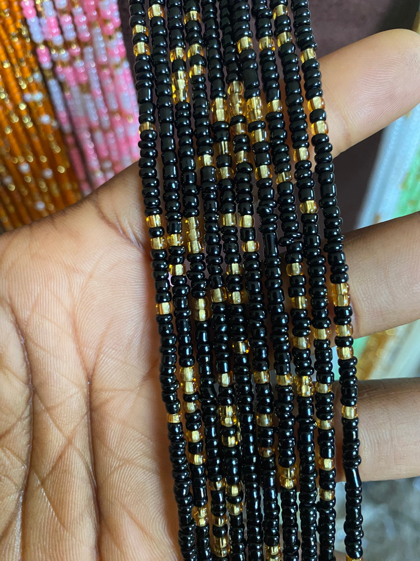 Wholesale Waist Beads – Bulk Multicolored Tie-On Strands (45”–50”)