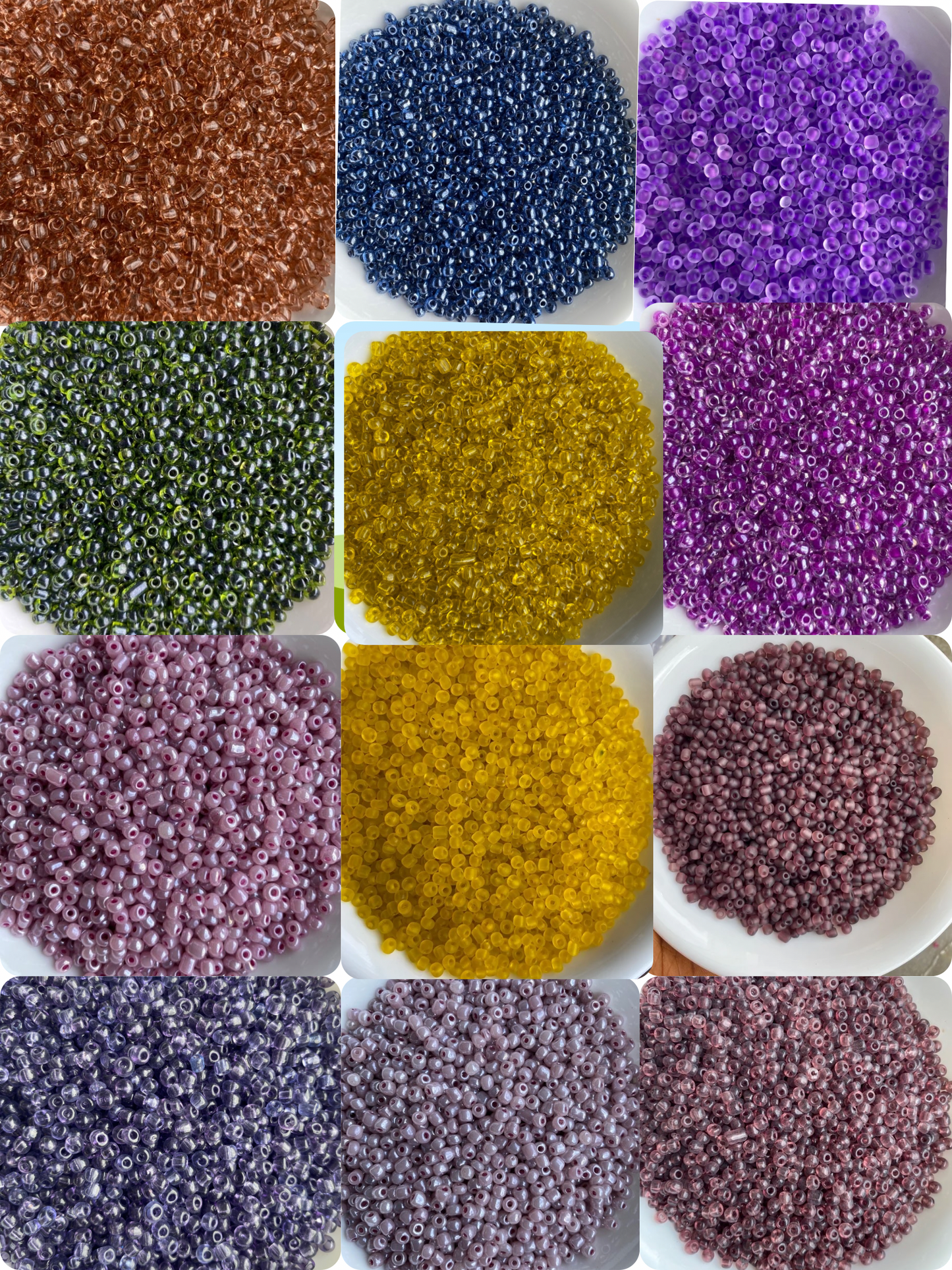 Wholesale Beads- 4mm- seed beads, Size 6/0 , Glass Seed Beads, Rocaille, Beads. Assorted - Jewelry Making- Beaded Jewelry- 35lbs, 50lbs or 100lbs