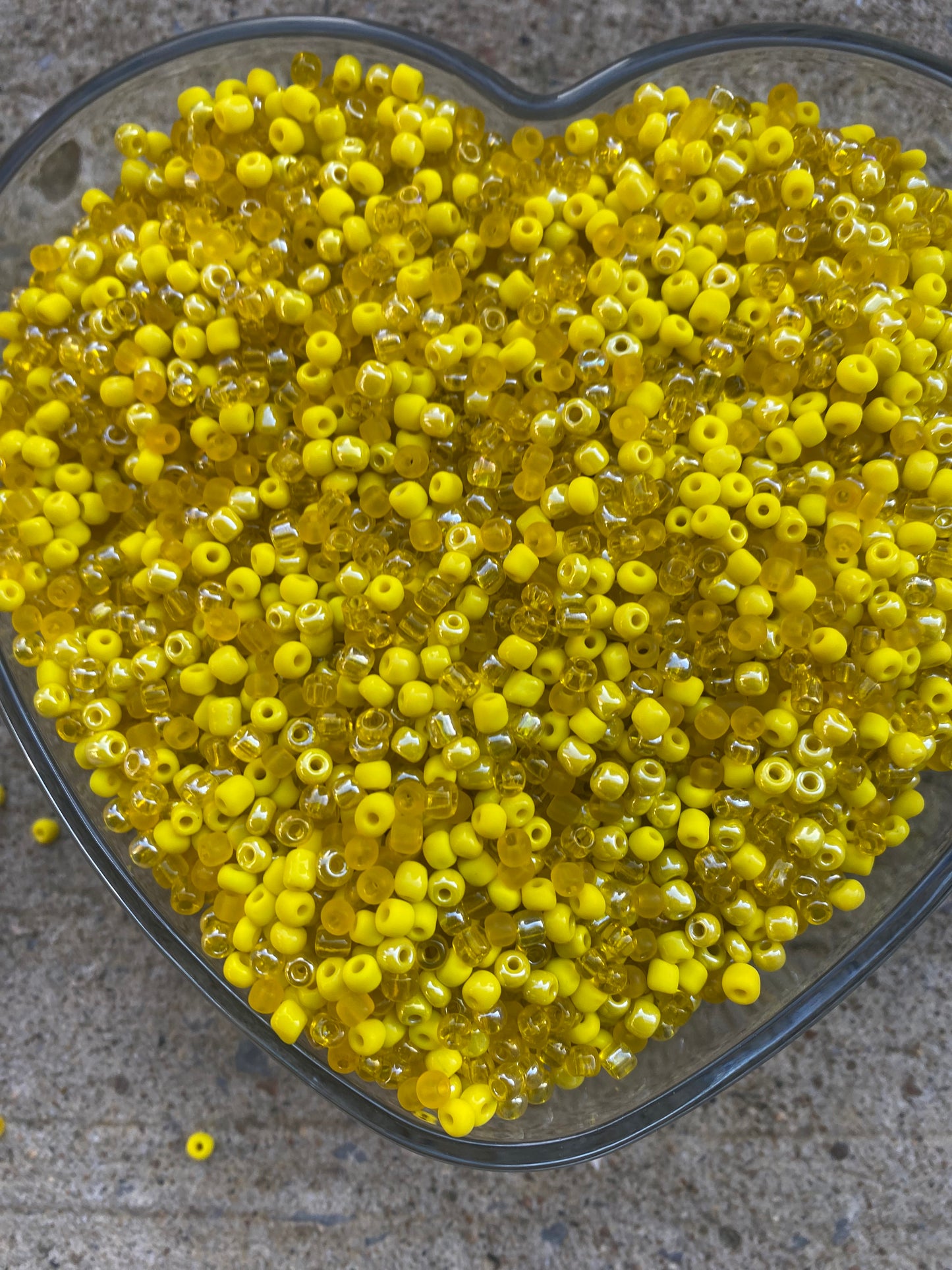 Yellow Seed Bead Mix - 4mm- 6/0 Glass Seed Beads For Jewelry Making,  DIY Waist beads, Bracelet Necklace Earrings 450 grams