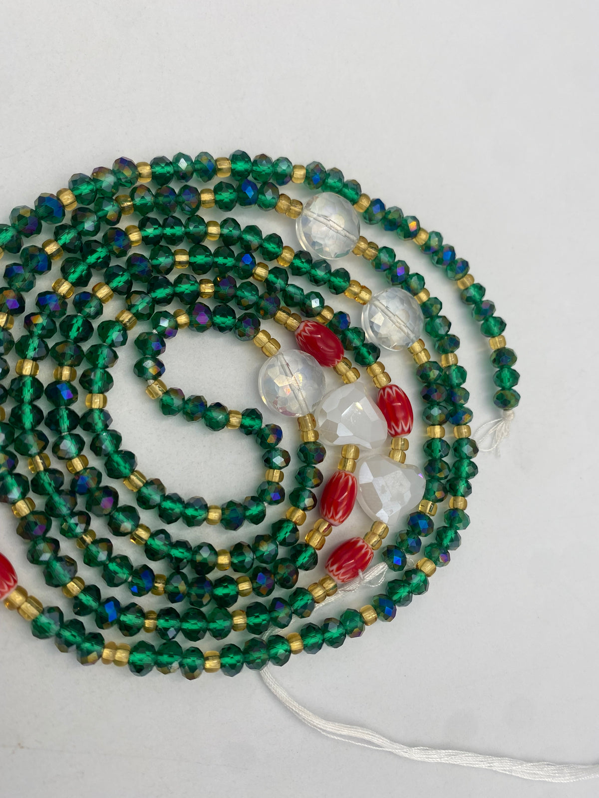 Green Crystal Waist Bead 45”| 1 PC