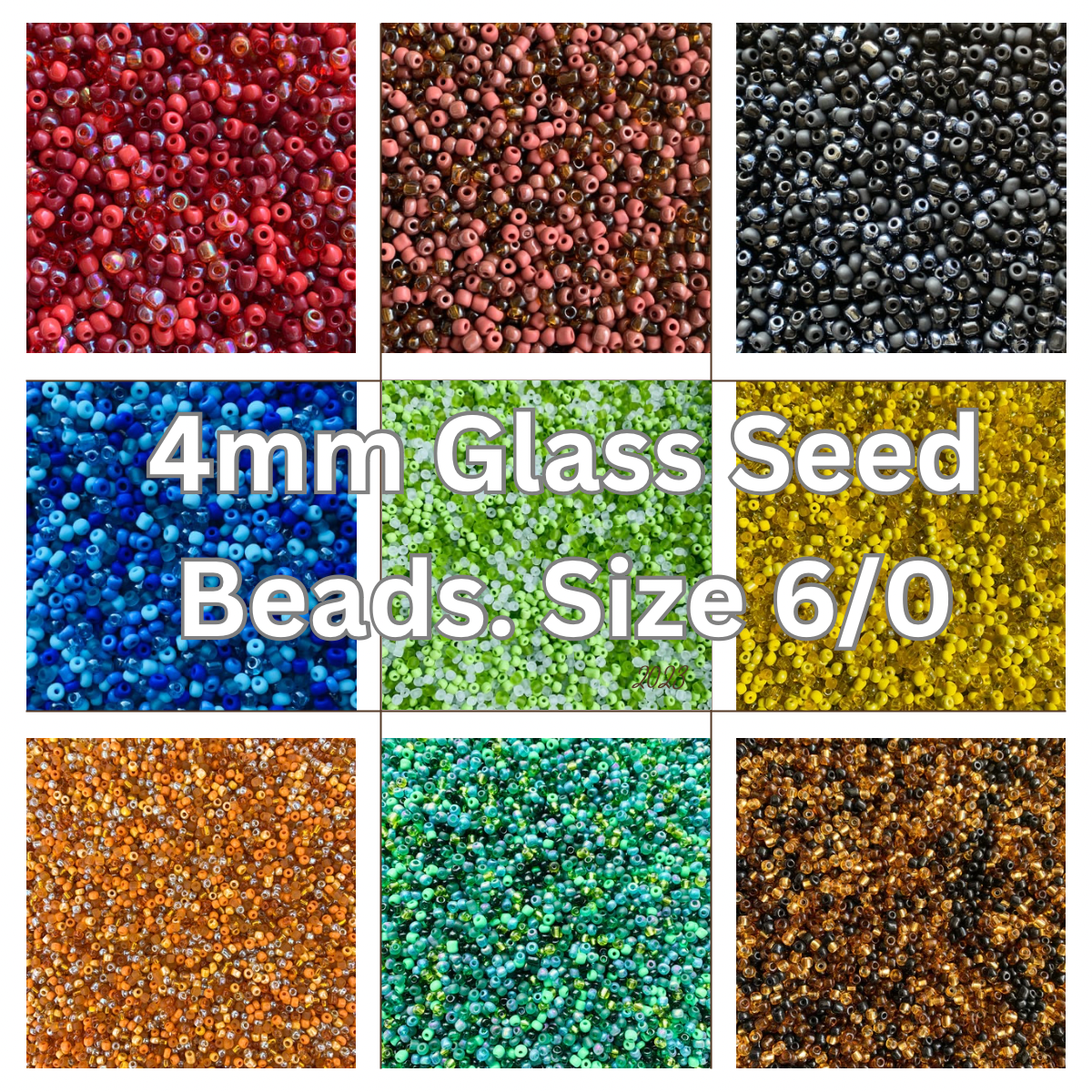 4mm- 6/0 Glass Seed Beads For Jewelry Making,  DIY Waist beads, Bracelet Necklace Earrings