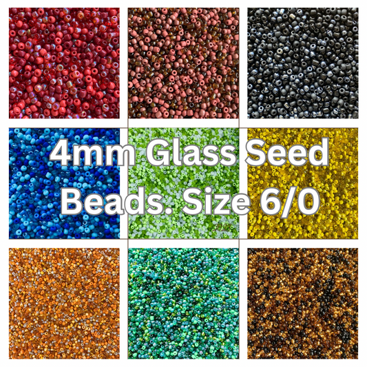 4mm- 6/0 Glass Seed Beads For Jewelry Making,  DIY Waist beads, Bracelet Necklace Earrings