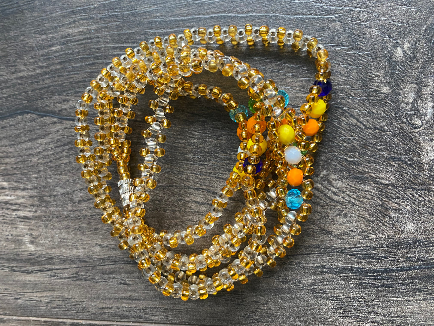 Goldie- Luxury Crystal Waist Beads/ Clasp only