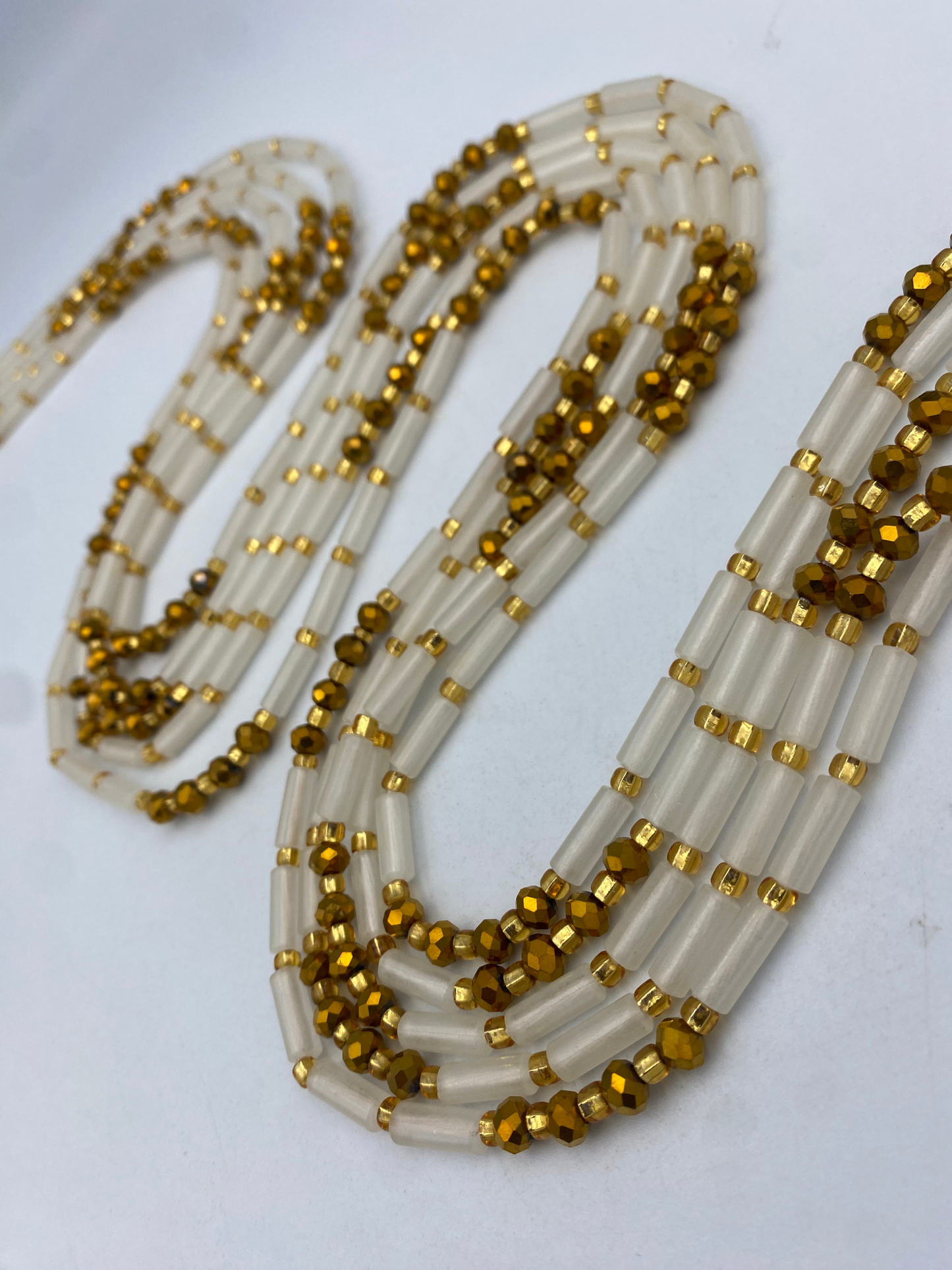 3 Pc Glow-in-the-Dark Waist Beads Set – Handmade Tie-On Beaded Jewelry 45”-50”