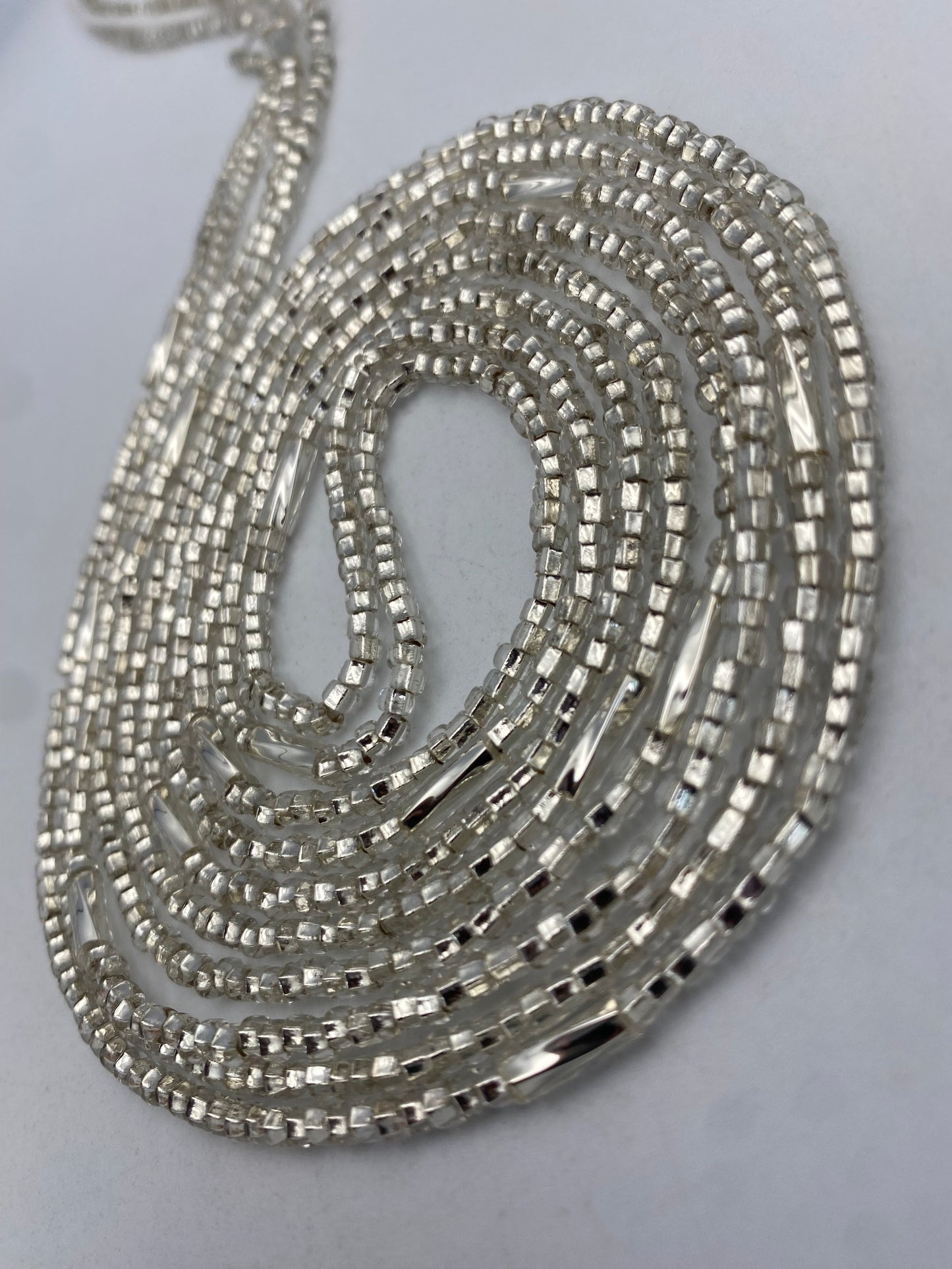 Silver Waist Beads | African Body Jewelry | Price per Waist Bead (45”-50”) – Tie-On (Copy)