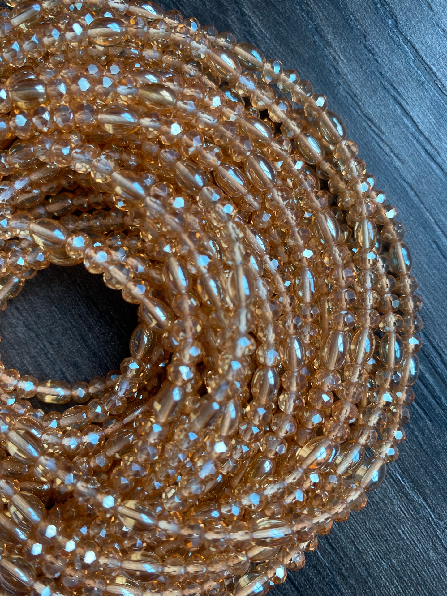 Rose Gold~ Crystal Waist Bead