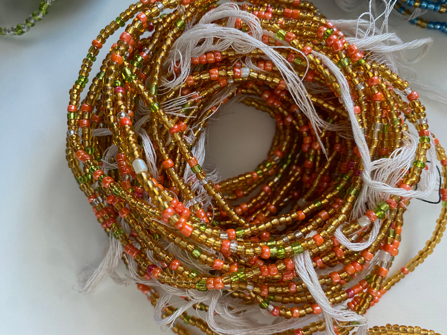 Wholesale African Waist Beads – Crystal Tie-On Strands 30”-36” (Bulk 25pcs Pack)