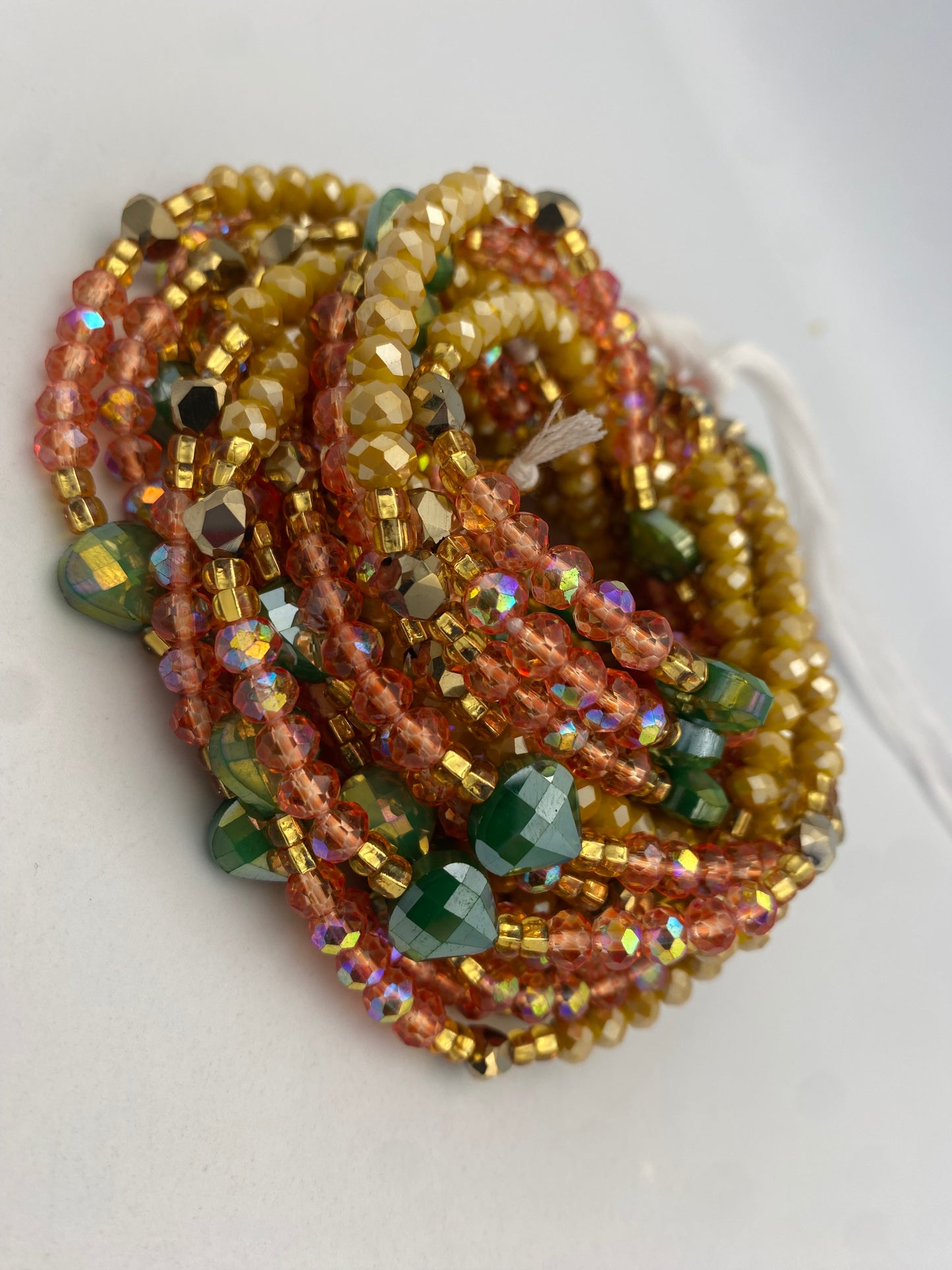 Soleil Grace Crystal Waist Beads – Handmade Tie-On Waist Beads for Women (45”–50”) | Body Adornment, Feminine Beauty, and Confidence