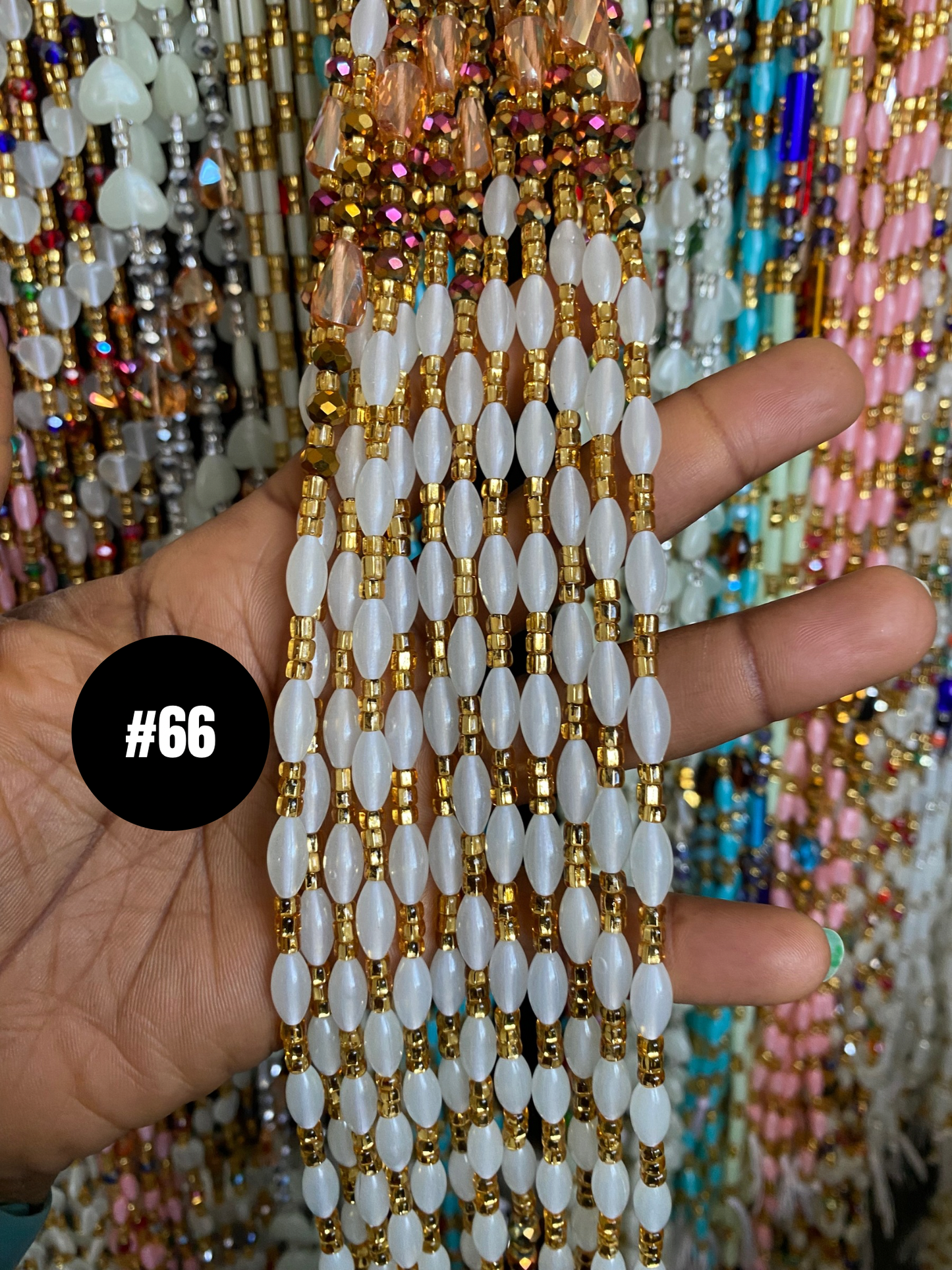 Soft Glow in the Dark  Waist Bead  waistBeads-  Tie On Waist Beads- 45”-50.
