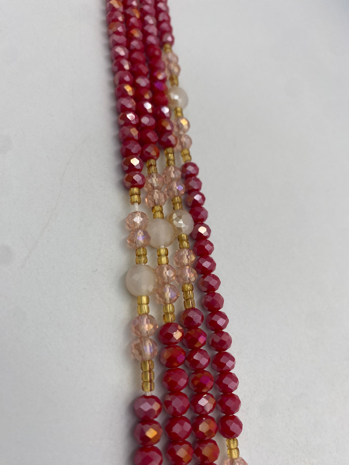 Red Crystal Waist Bead 45”| 1 PC