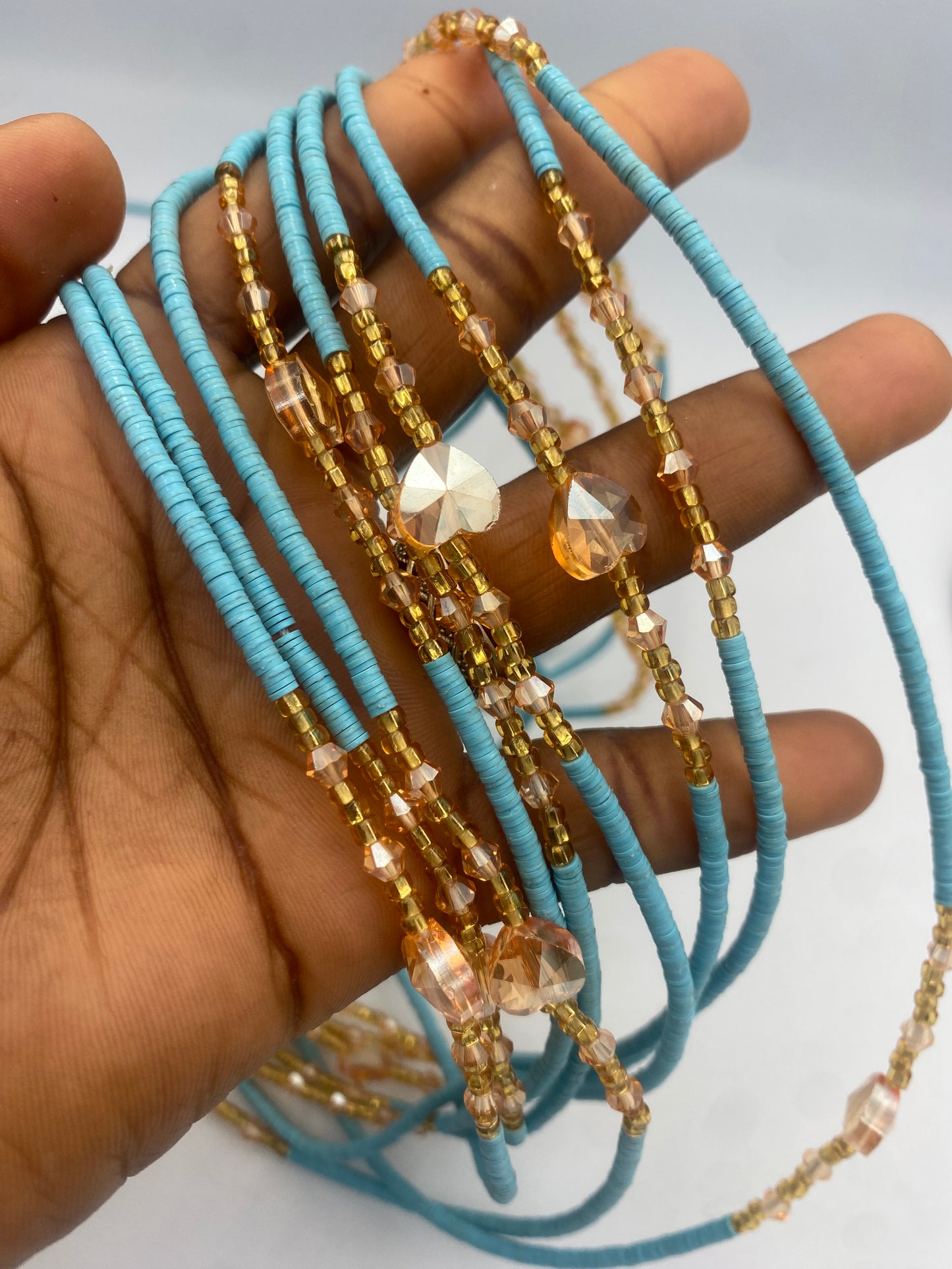Flat disc | Vinyl waistbeads | Clay Beads | Wholesale Vinyl Waist Beads- African Waistbeads for resale