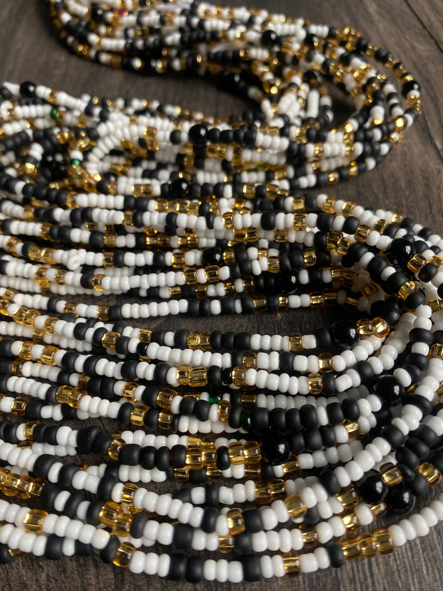 Precious~ Waist Bead with Onyx Gemstones - Tie on