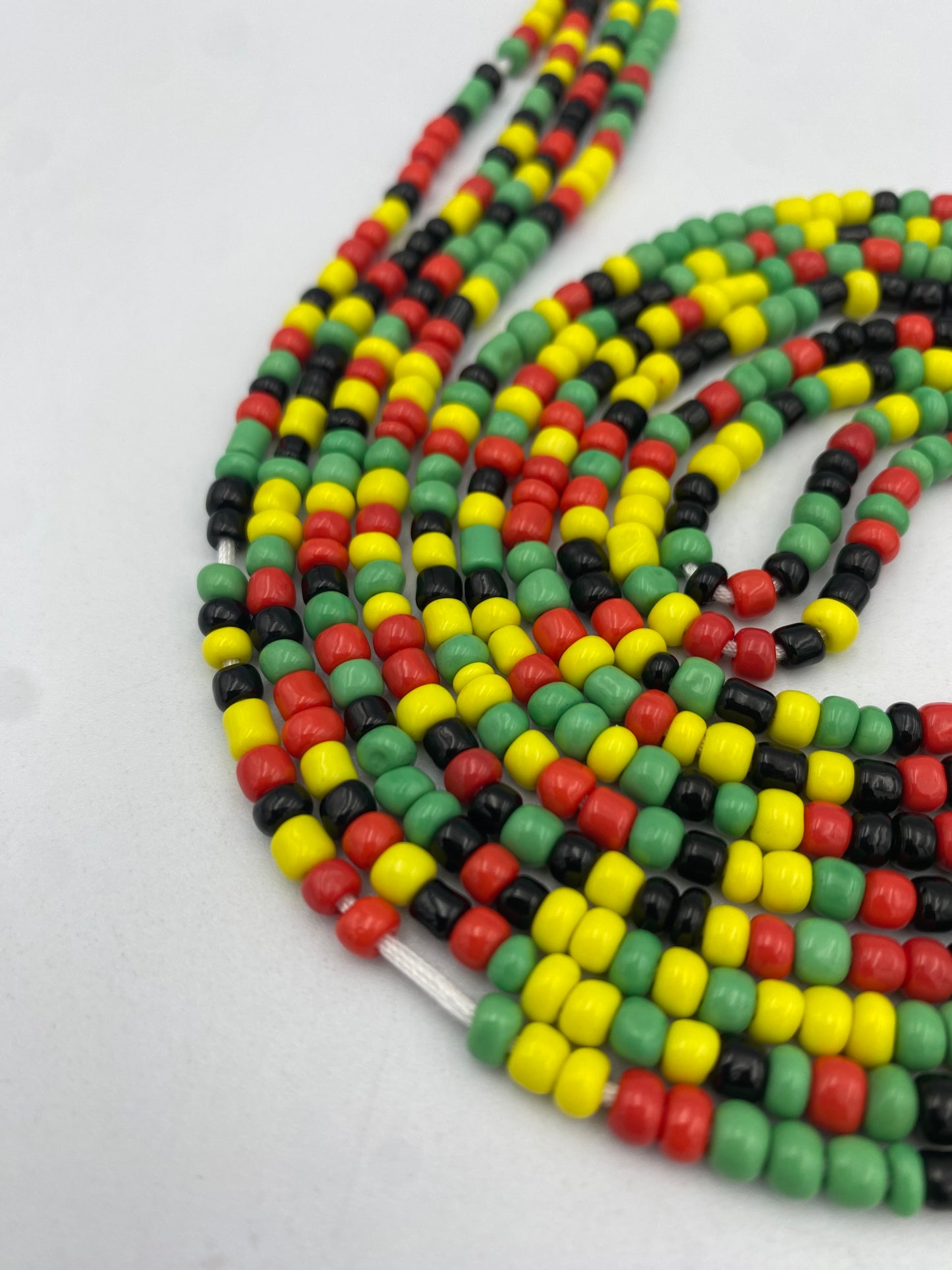 Rasta- Multicolored WaistBeads- Tie on Waist beads