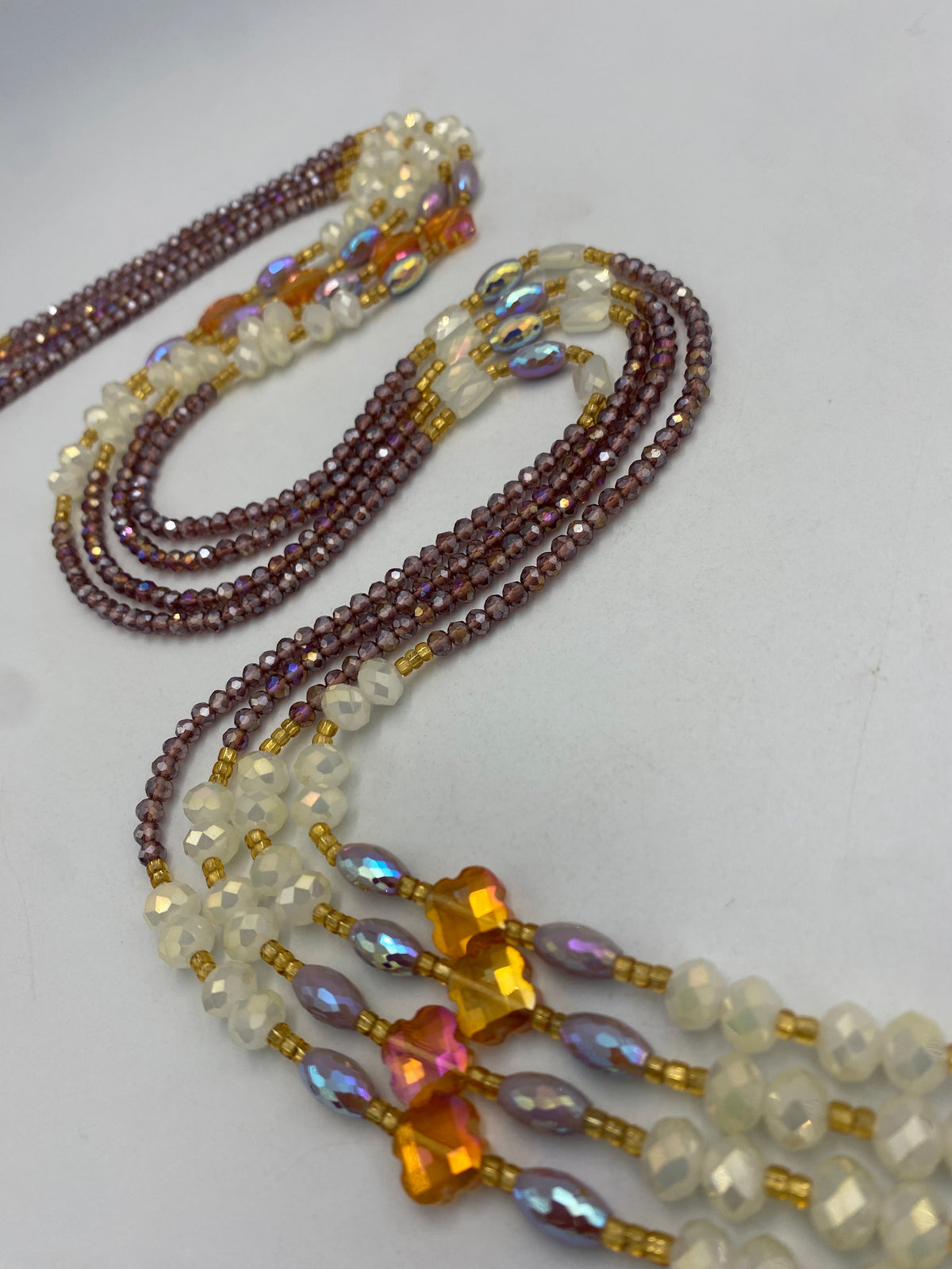 Purple Luxury Crystal Waist Bead 45”| 1 PC