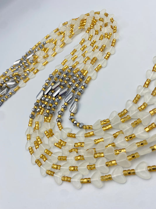 Glow in the Dark  Waist Bead- Love Beads- Tie on WaistBeads 45”- 50”