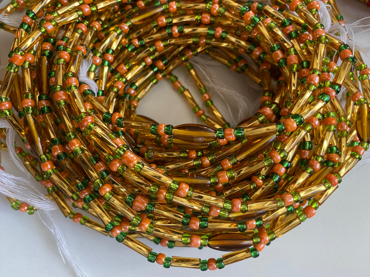 Wholesale African Waist Beads – Crystal Tie-On Strands 30”-36” (Bulk 25pcs Pack)