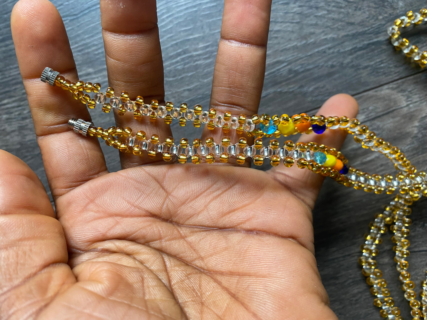 Goldie- Luxury Crystal Waist Beads/ Clasp only