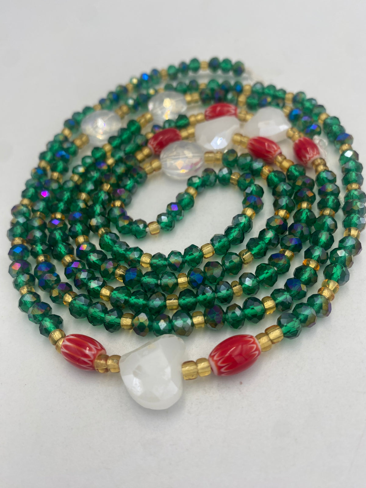 Green Crystal Waist Bead 45”| 1 PC