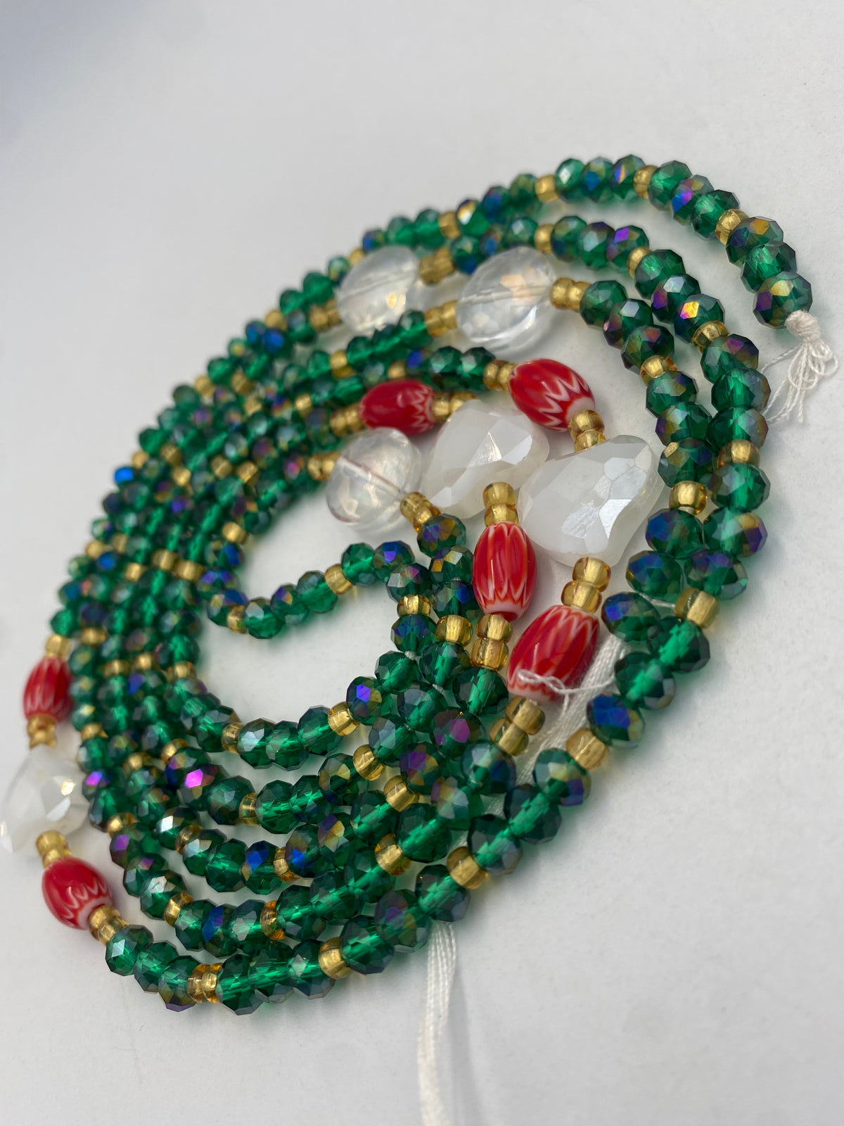 Green Crystal Waist Bead 45”| 1 PC
