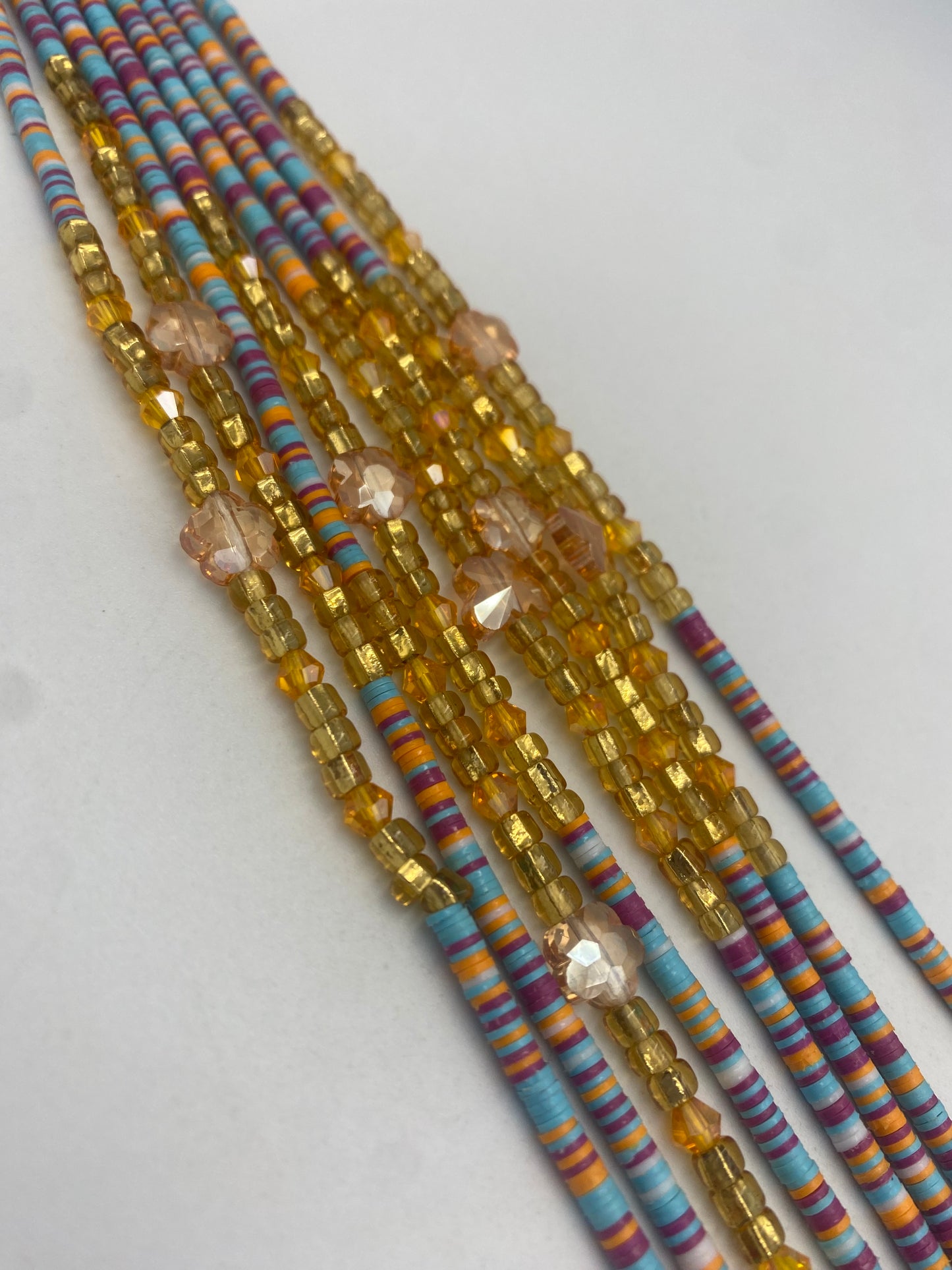Flat disc | Vinyl waistbeads | Clay Beads | Wholesale Vinyl Waist Beads- African Waistbeads for resale