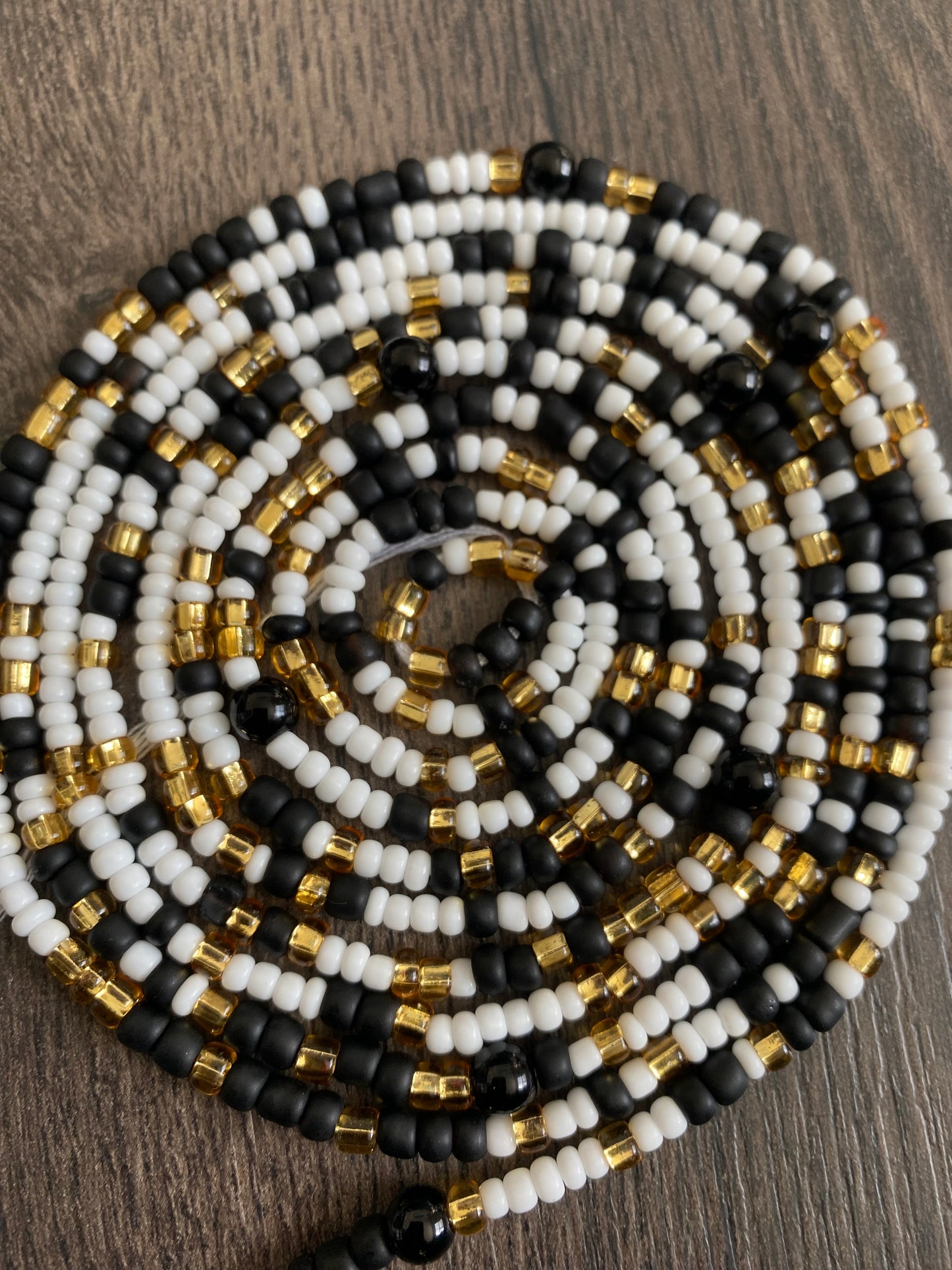 Precious~ Waist Bead with Onyx Gemstones - Tie on